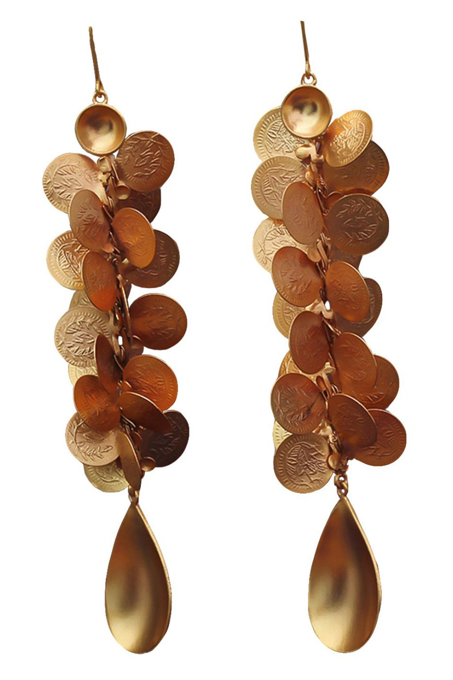 Kasu Coin Drop Earrings