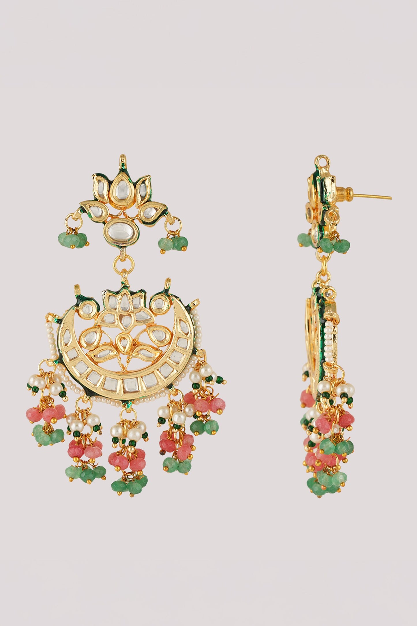 Kundan & Polki Embellished Pendant Choker Necklace Set