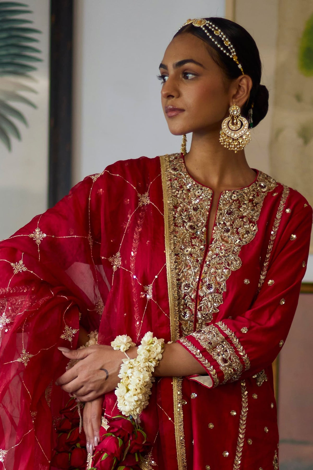 Kundan Work Chandbalis