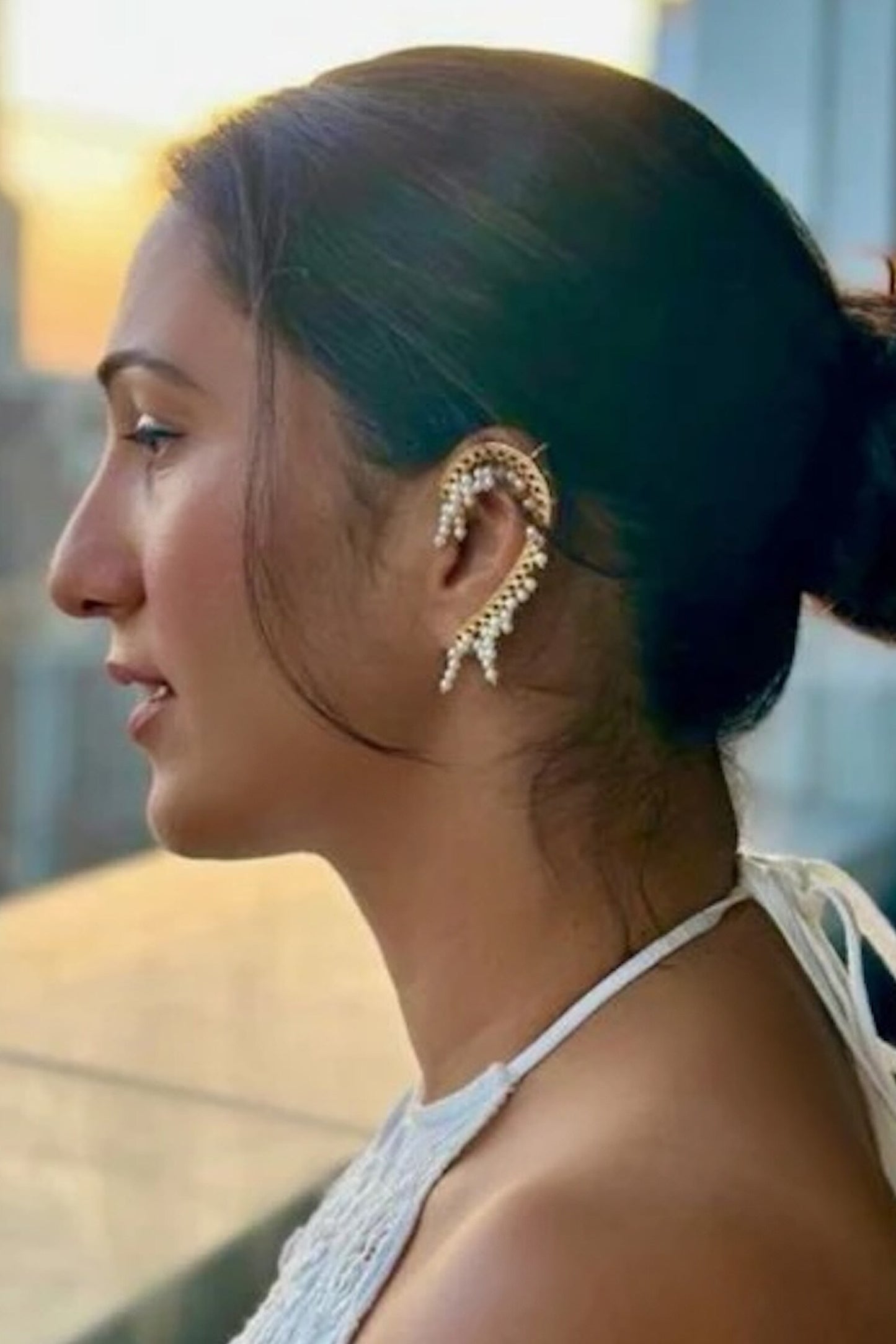 Sofia Pearl Embellished Earrings