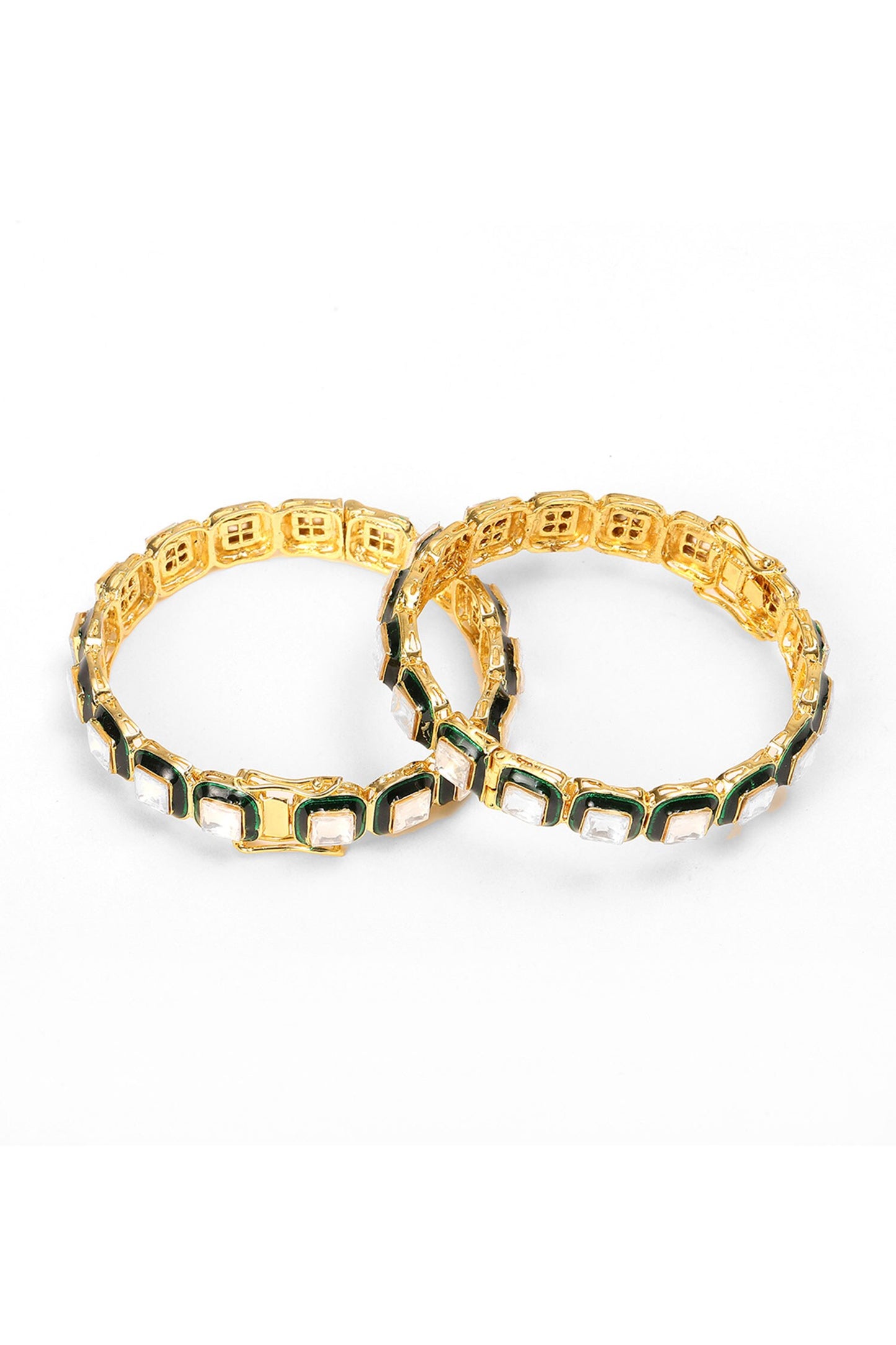 Kundan Embellished Bangle - Single Pc