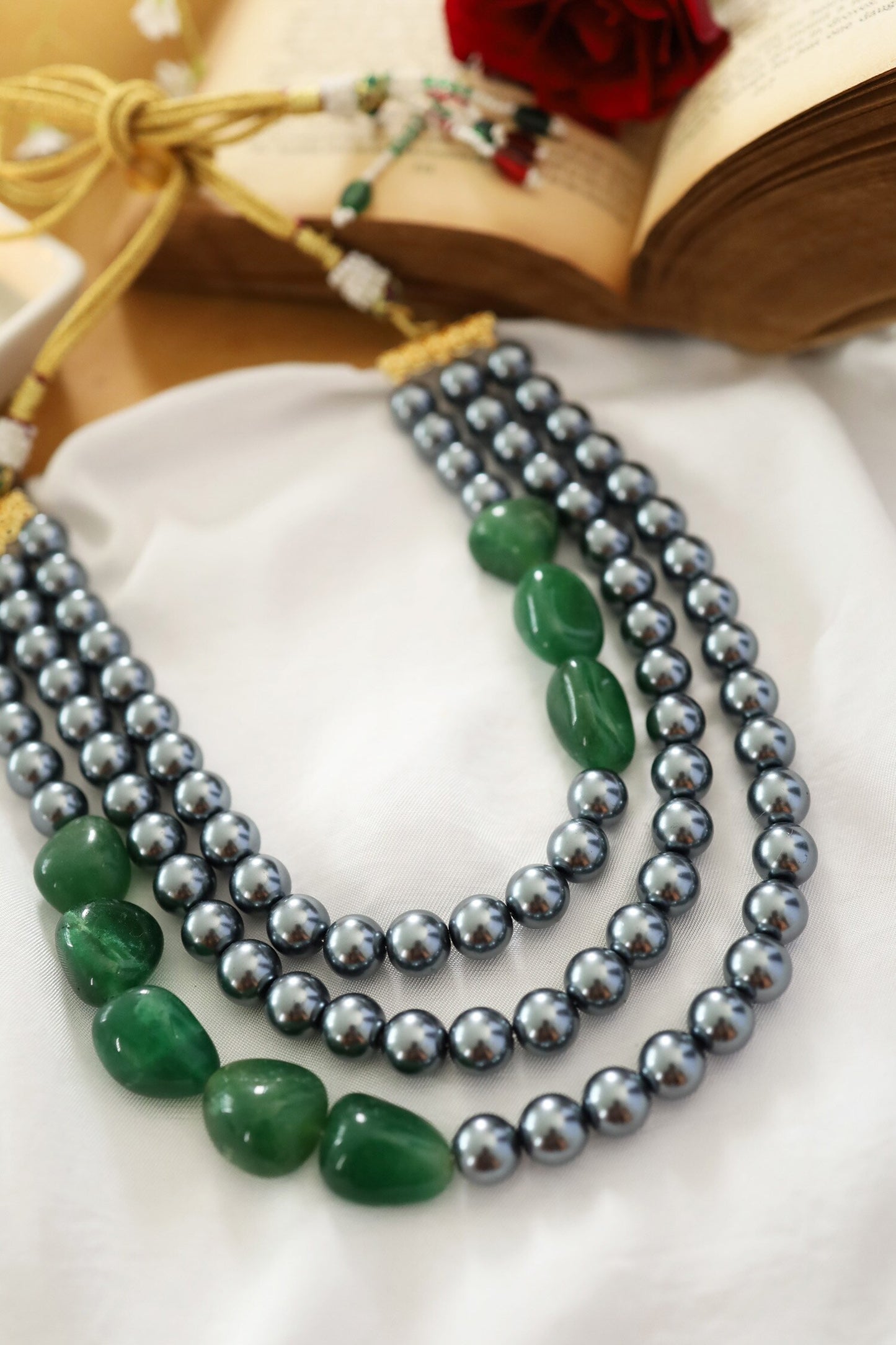 Stone Pearl Layered Necklace