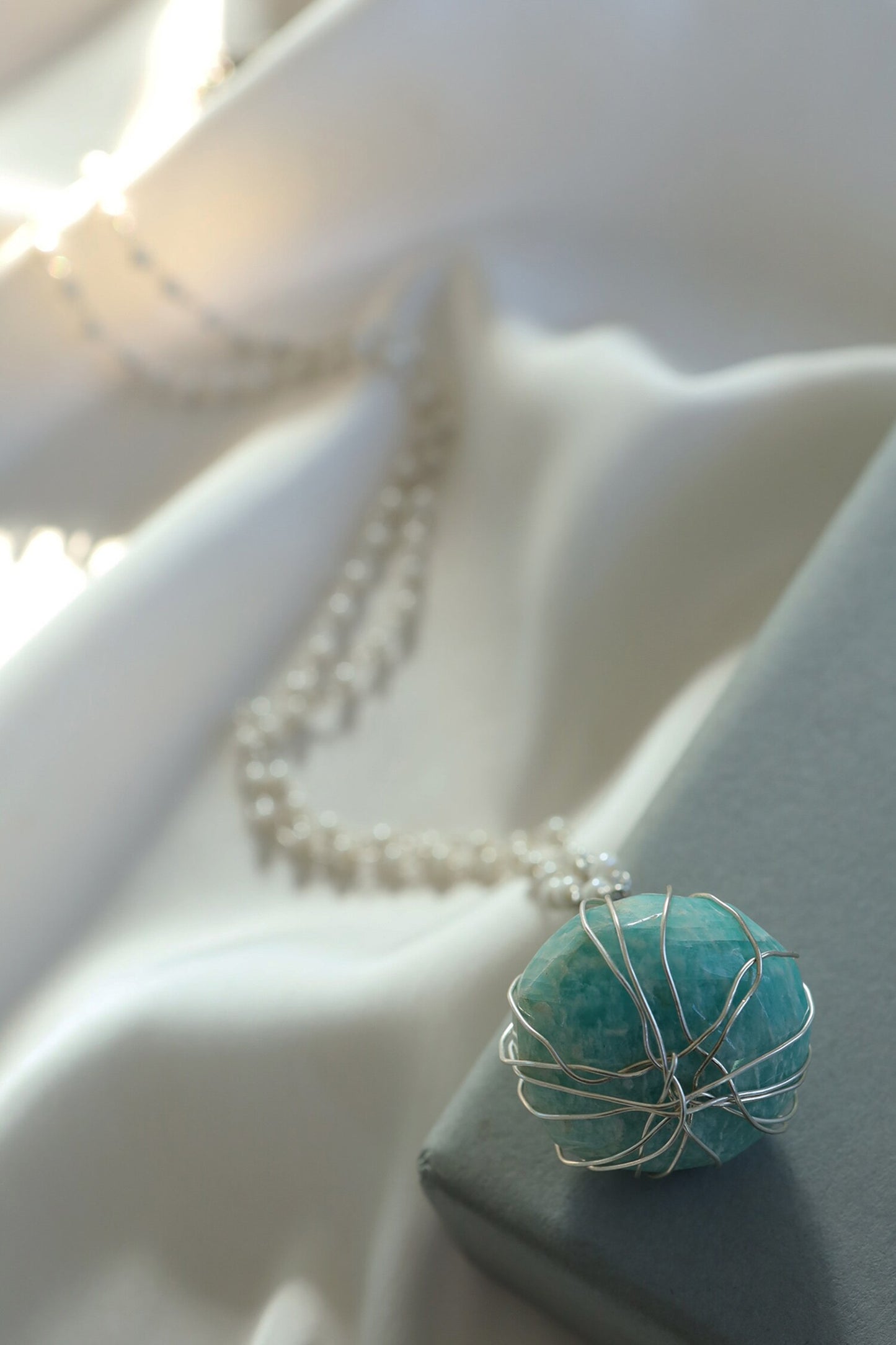 Stone Drop Pendant Chain