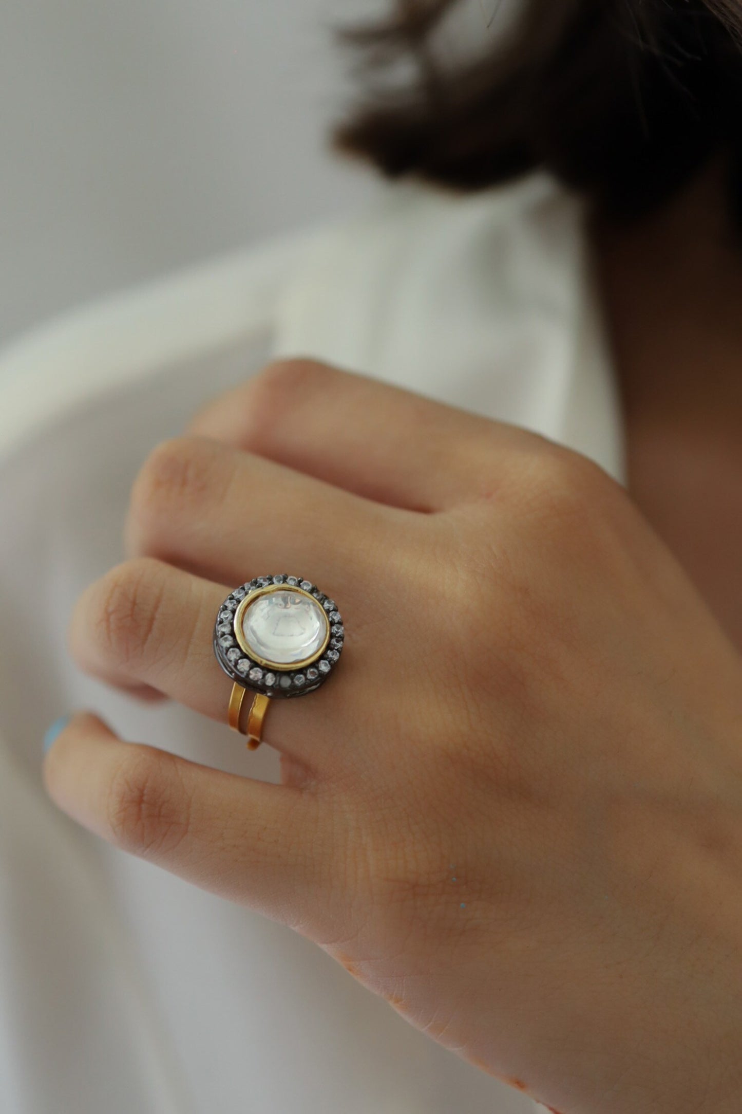 Polki & Kundan Embellished Ring