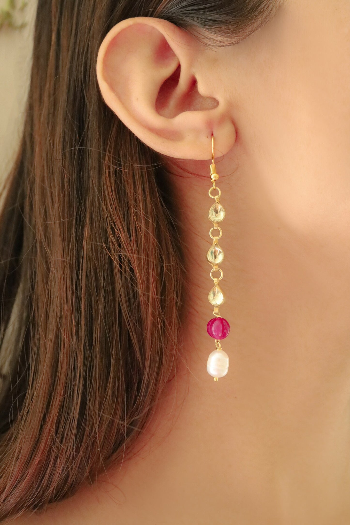 Teardrop Kundan Embellished Danglers
