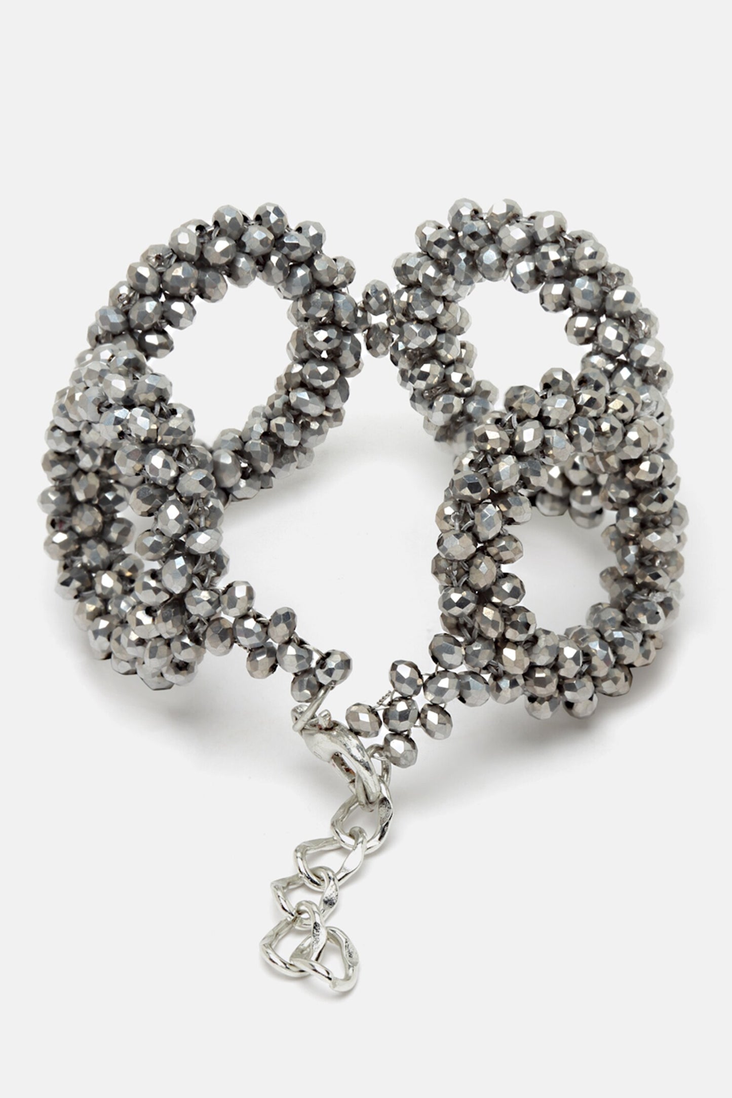 Crystal Bead Embellished Loop Bracelet
