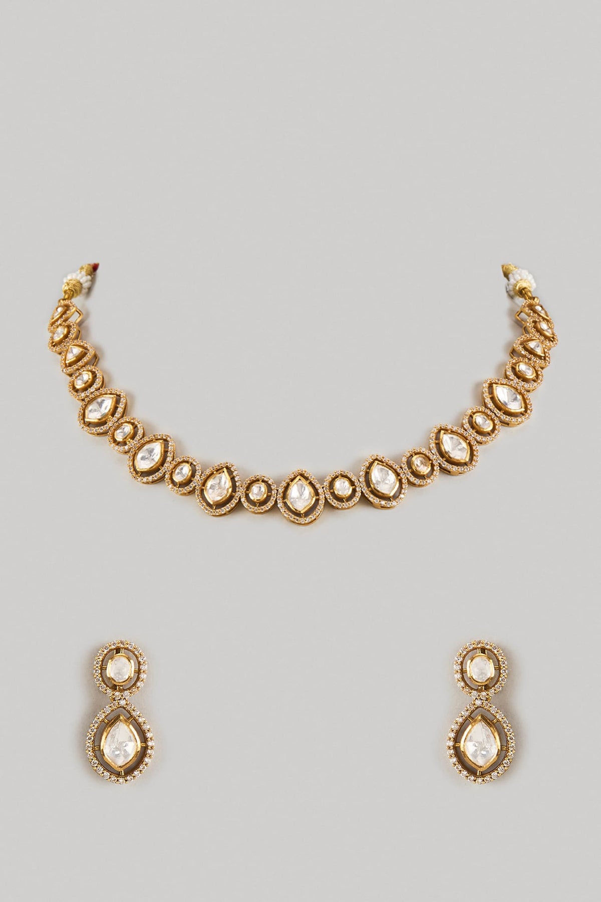 Moissanite Polki Embellished Choker Set
