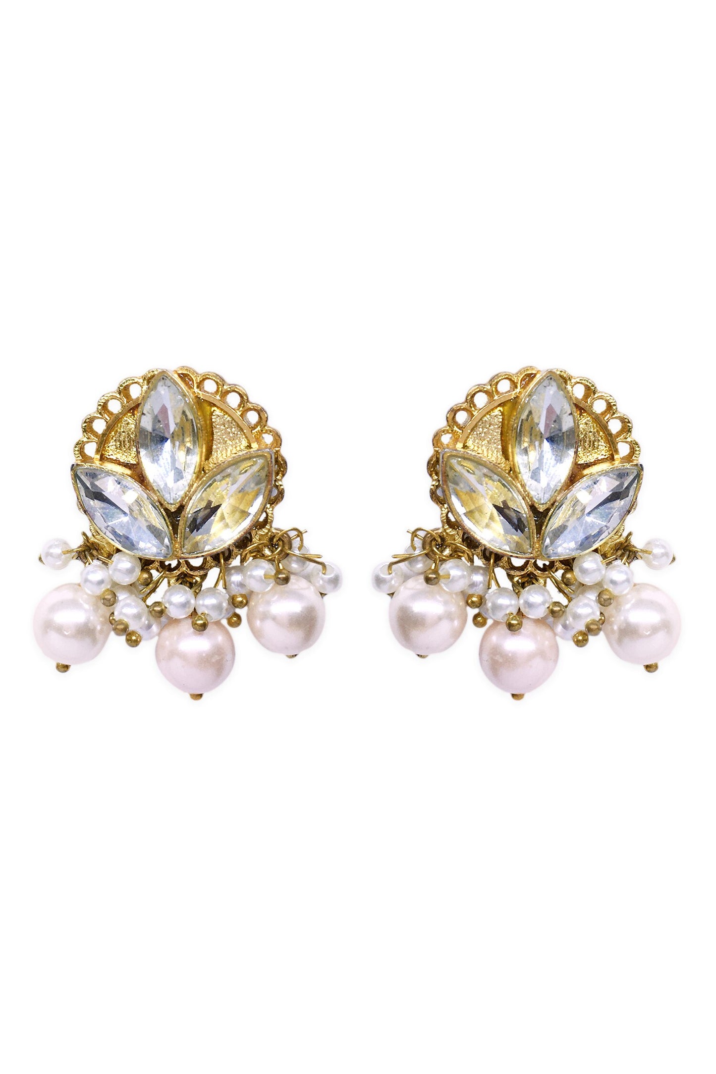 Petal Bloom Pearl Drop Earrings
