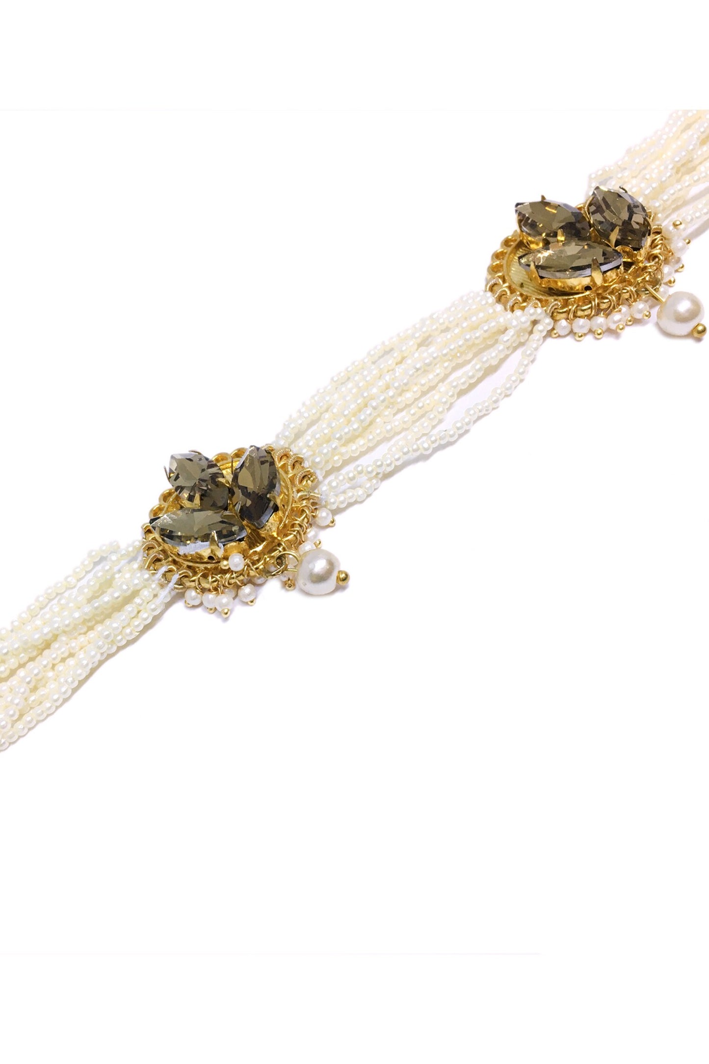 Bloom Embellished Pearl Choker