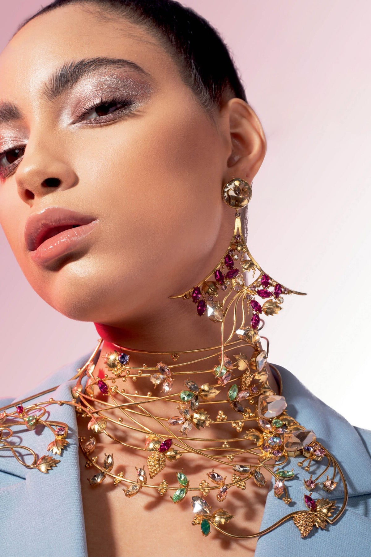 Ivy Bloom Embellished Earrings