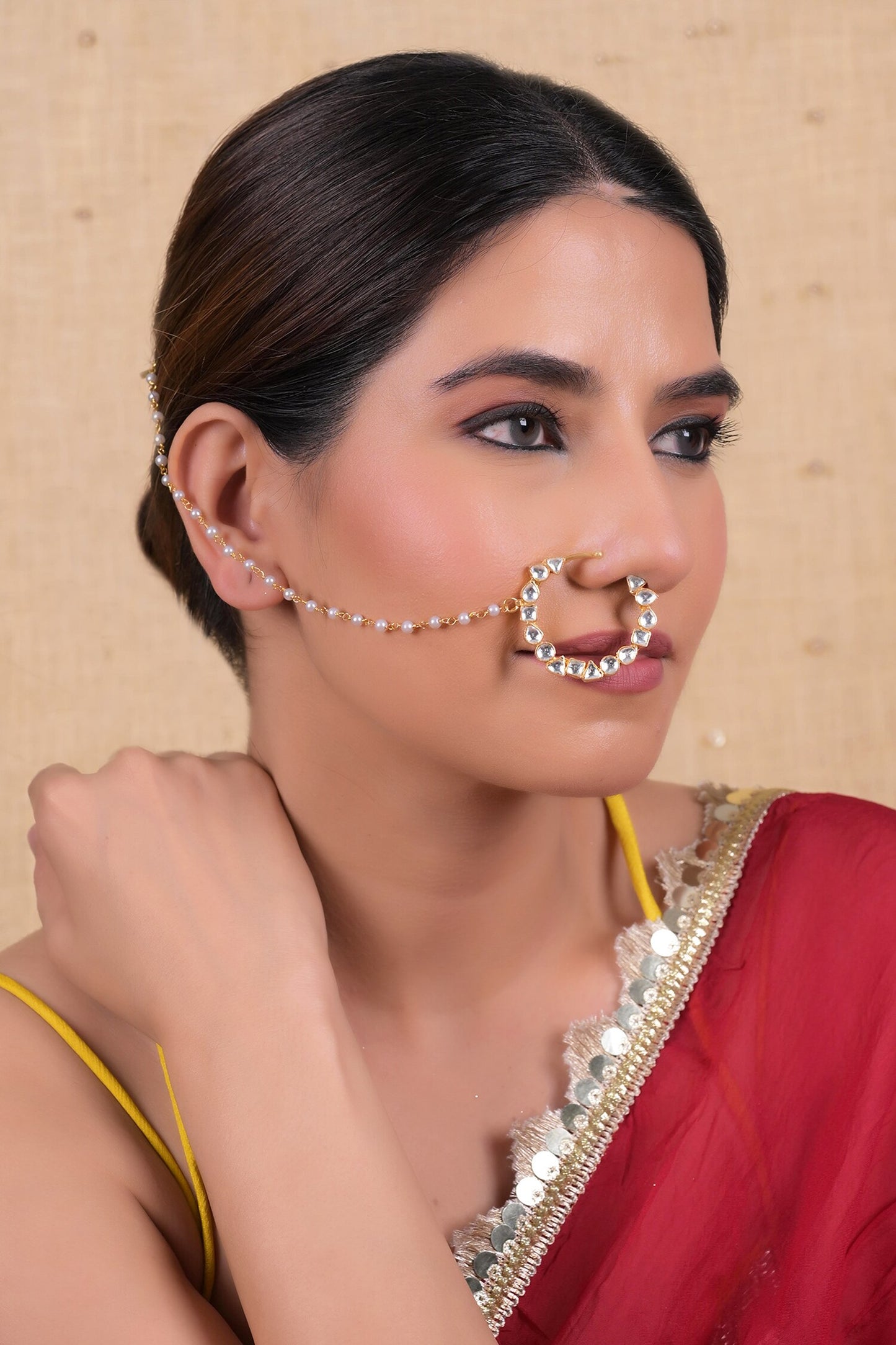 Kundan Stone Nose Ring