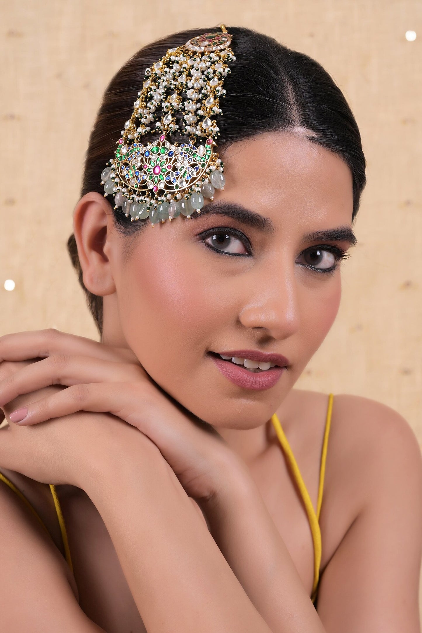Multicolored Beaded Kundan Passa