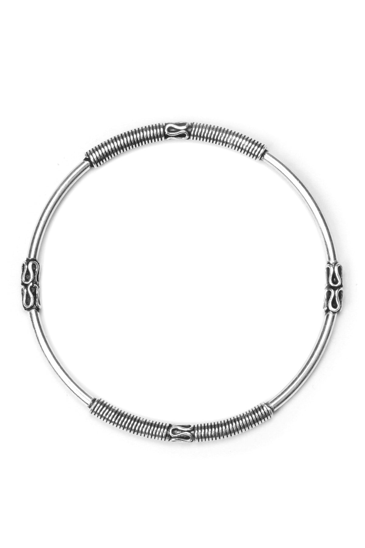 Sofia Carved Silver Bracelet
