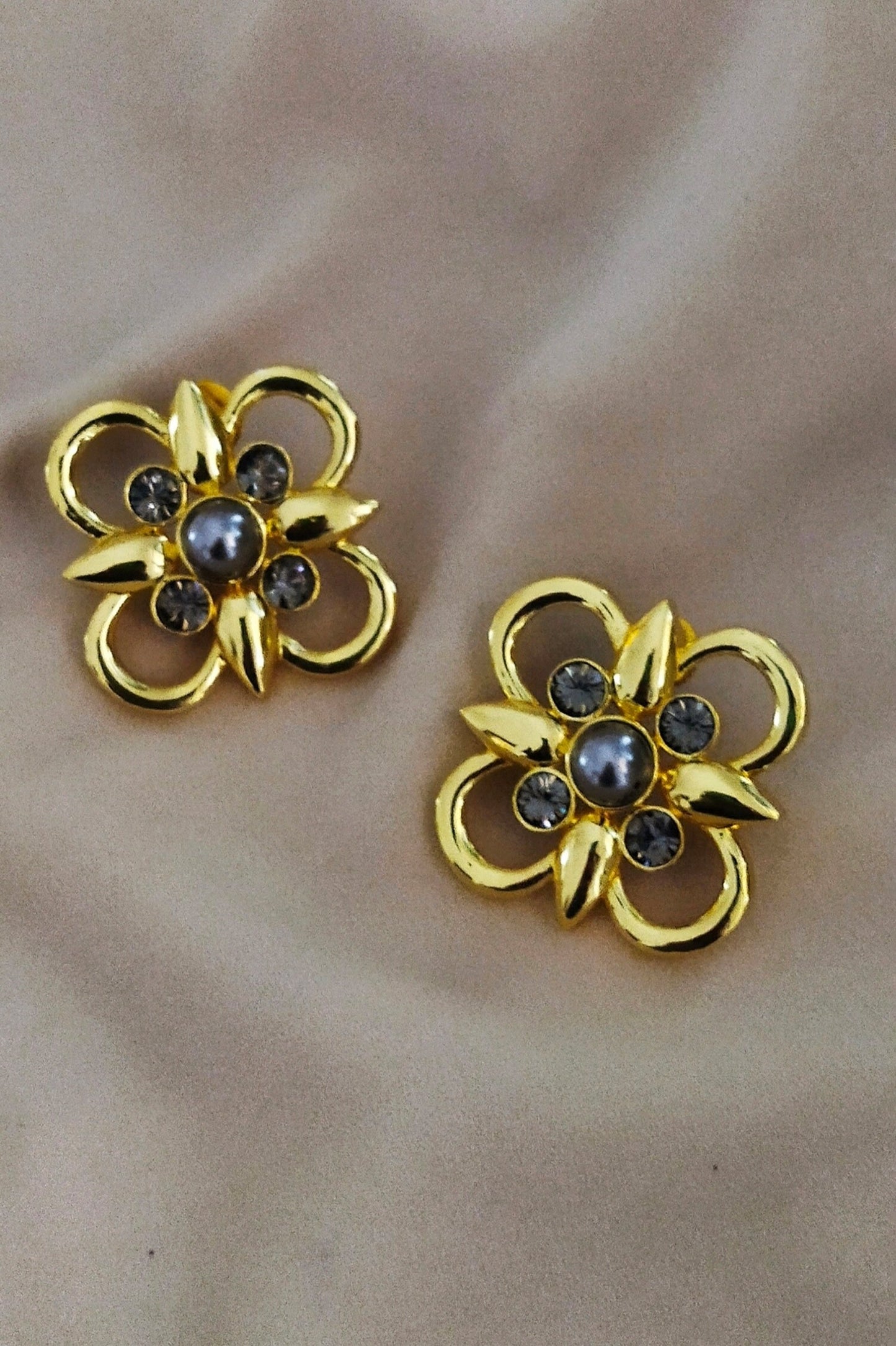 Floral Swarovski Stud Earrings