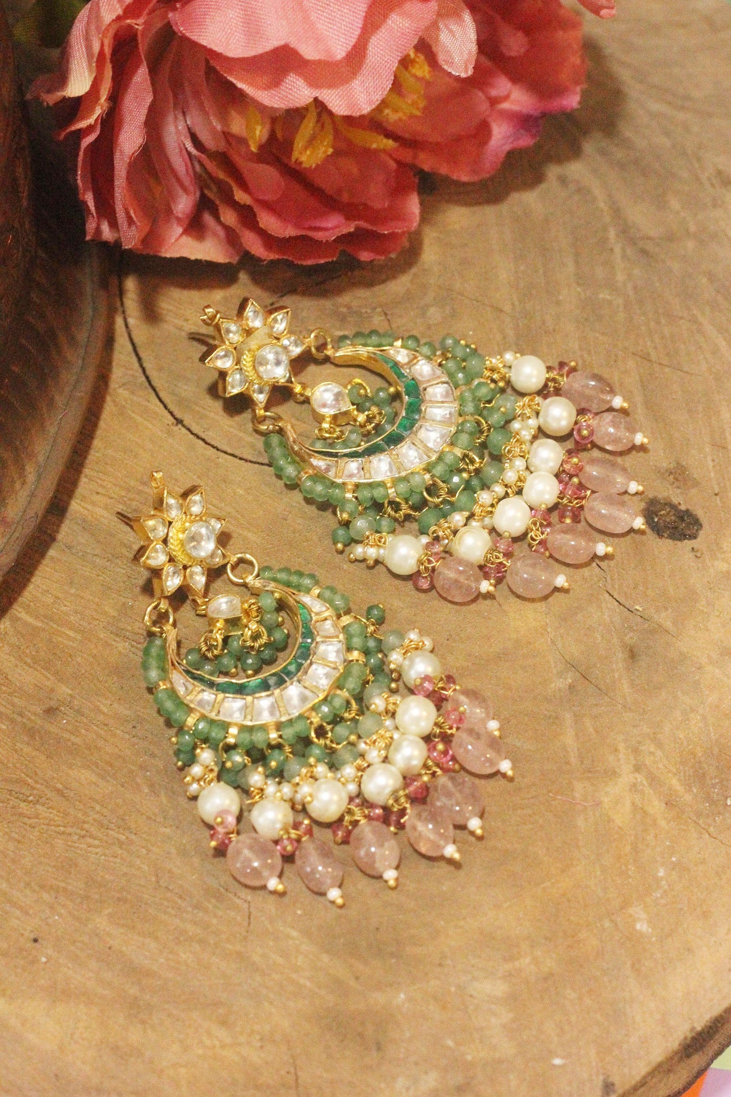 Floral Crescent Chandbalis