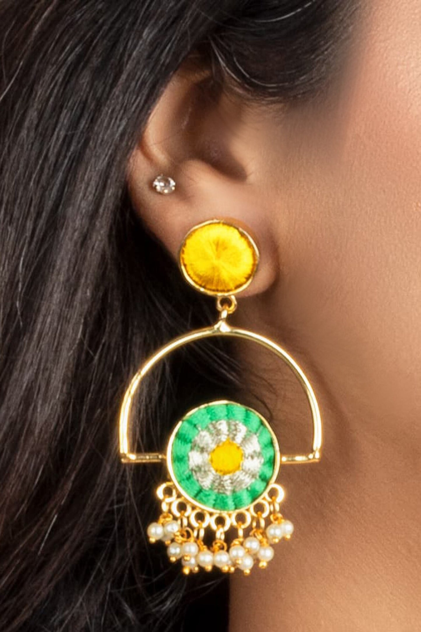 Bloom Design Dangler Earrings