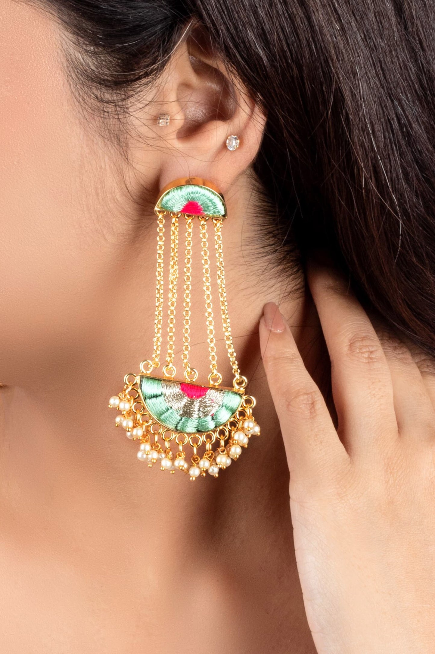 Mandala Tassel Cascade Earrings