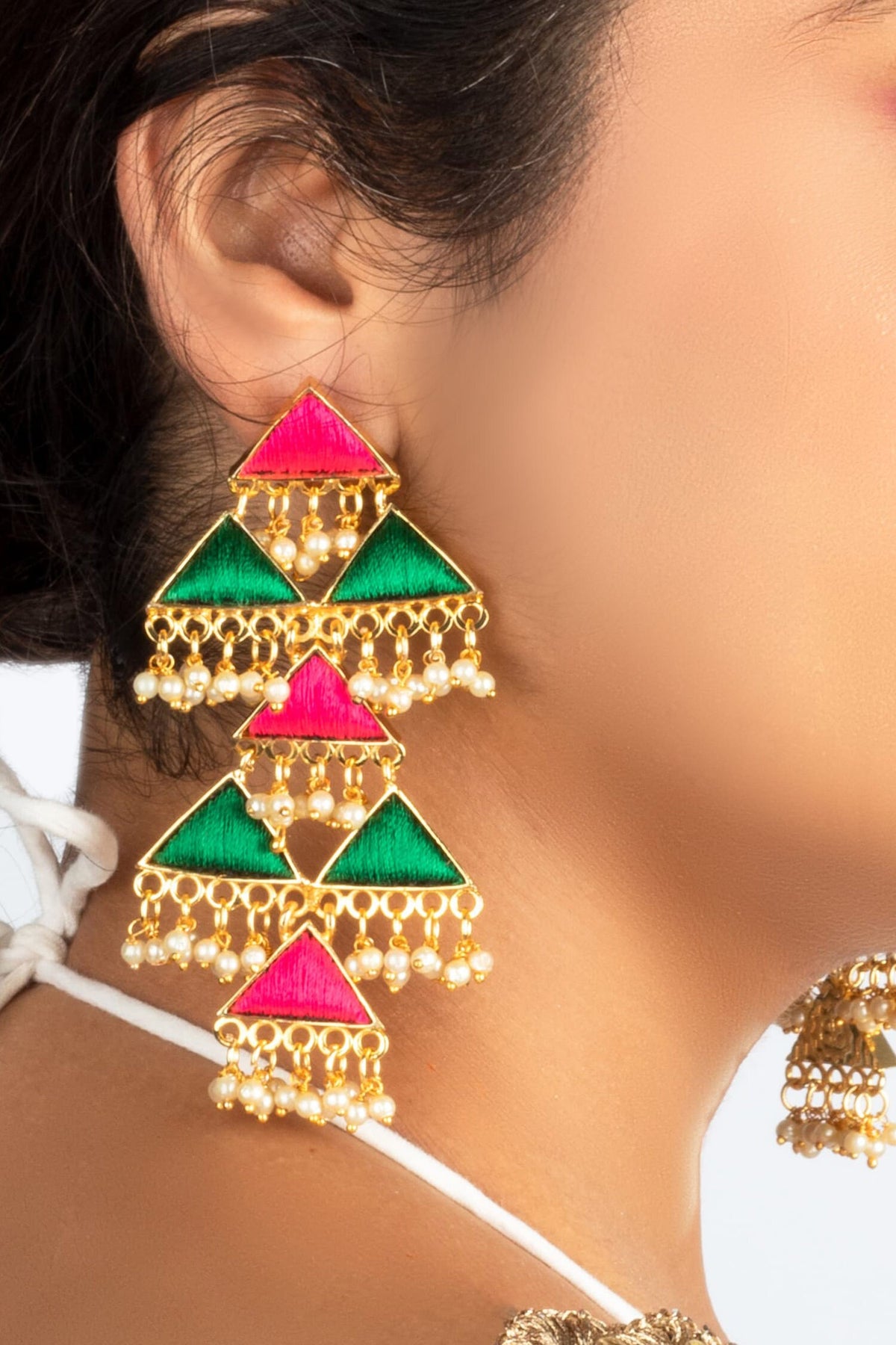 Triangle Shaped Dangler Earrings