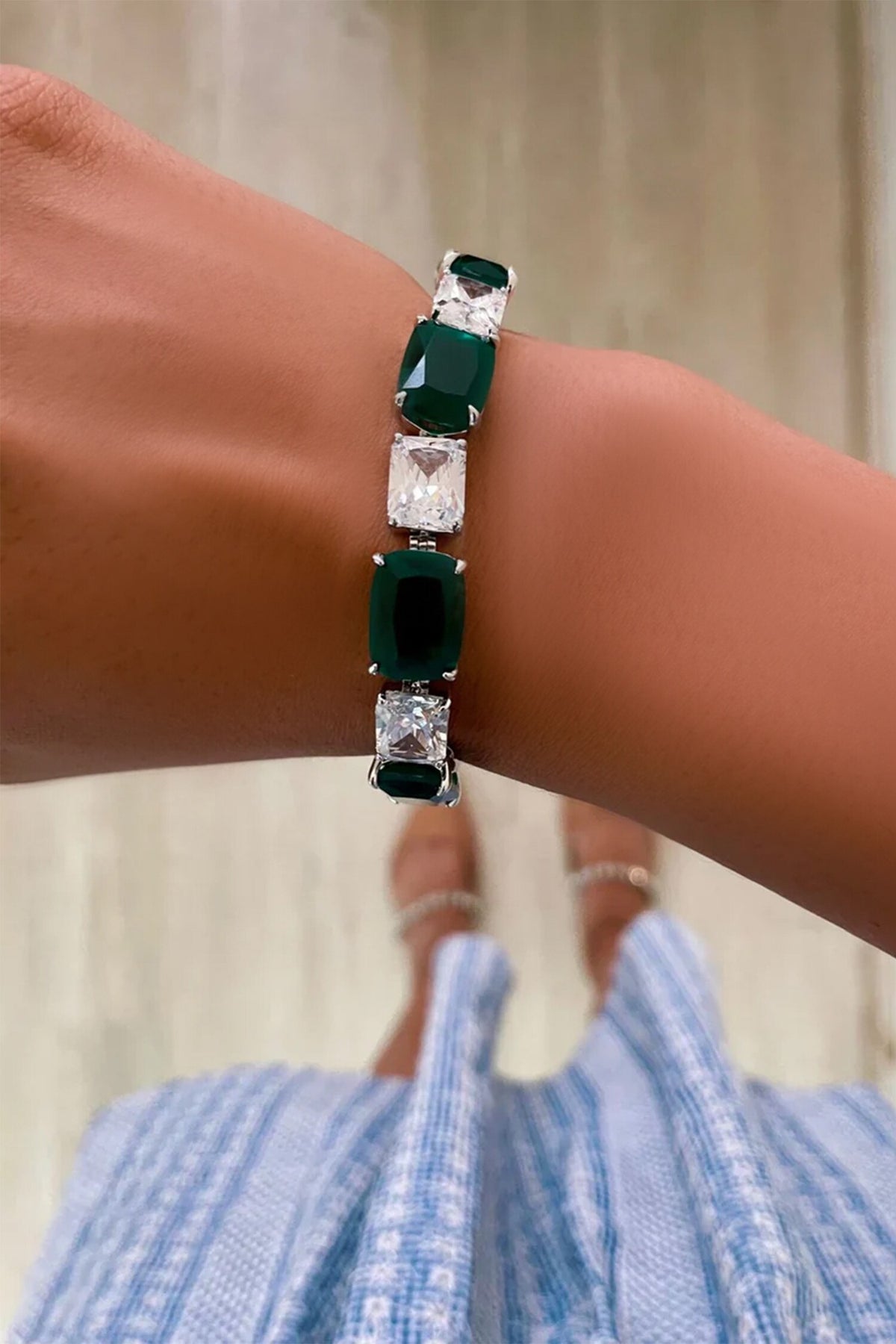 Emerald Diamond Elephant Jewellery Set