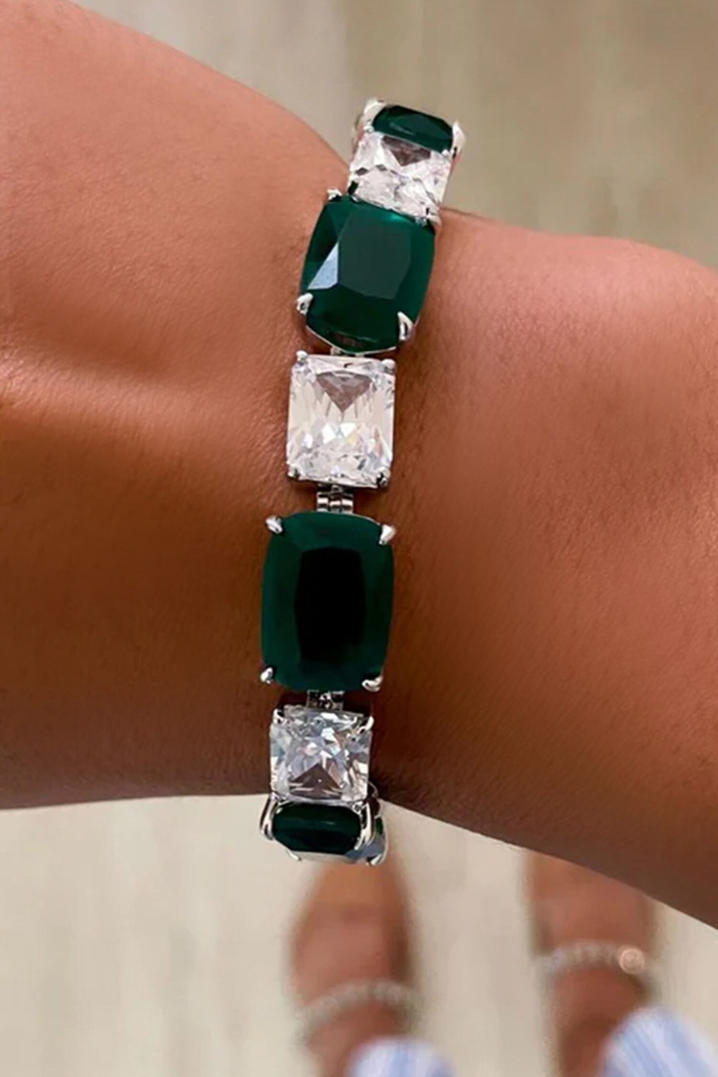 Emerald & Diamond Floral Necklace Set
