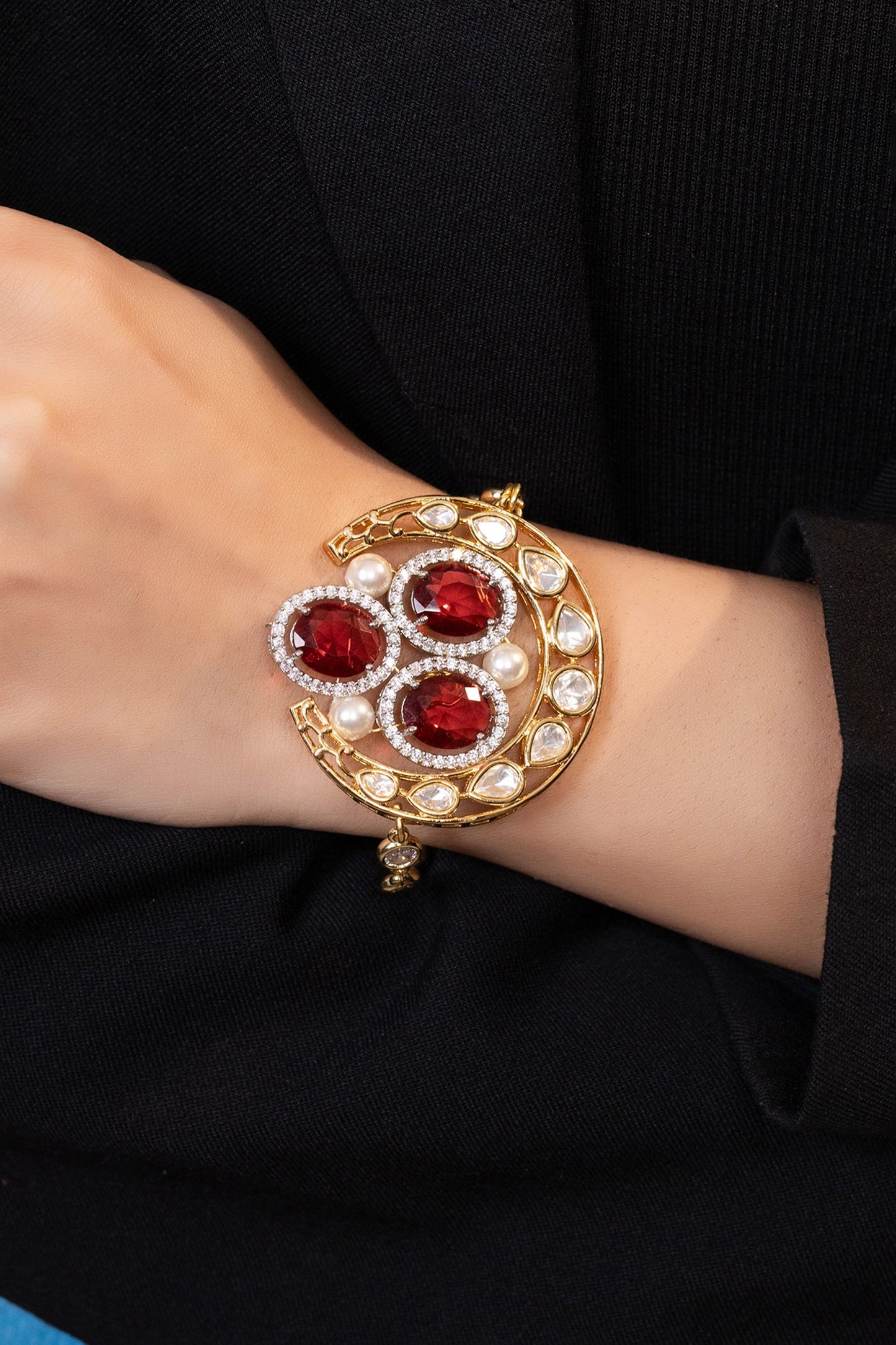 Moissanite Half Moon Bracelet