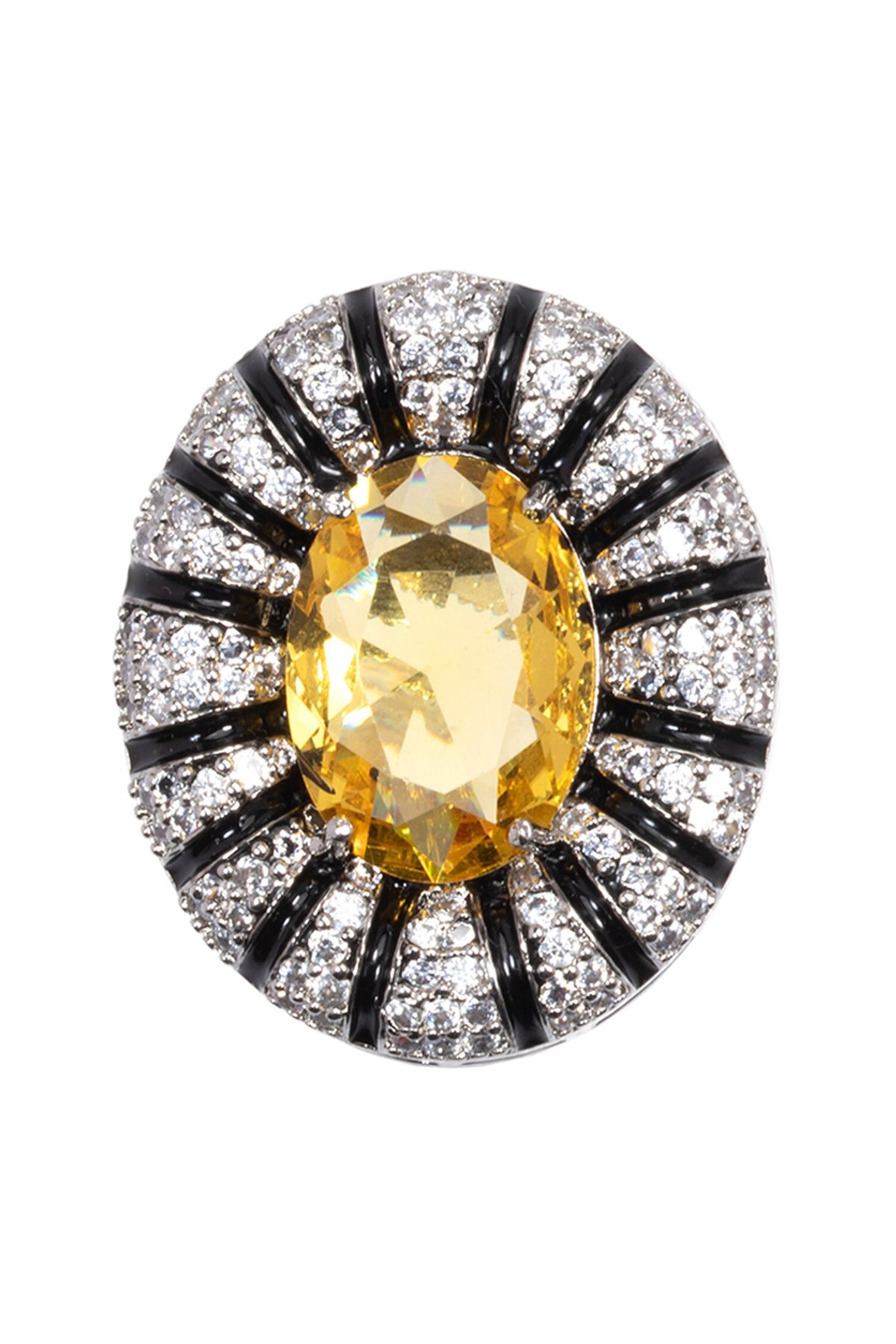 Citrine Stone Aura Studs