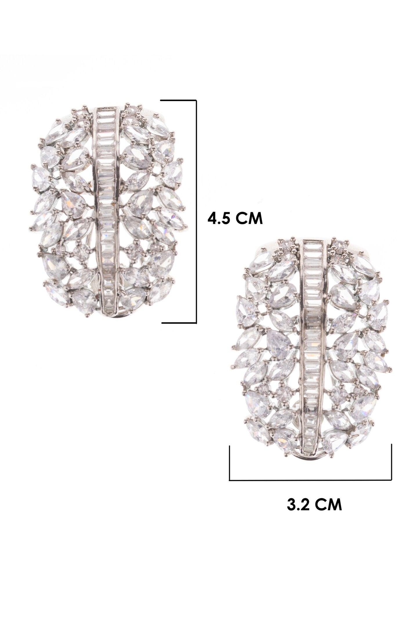 Queens Cascade Diamond Studded Hoops