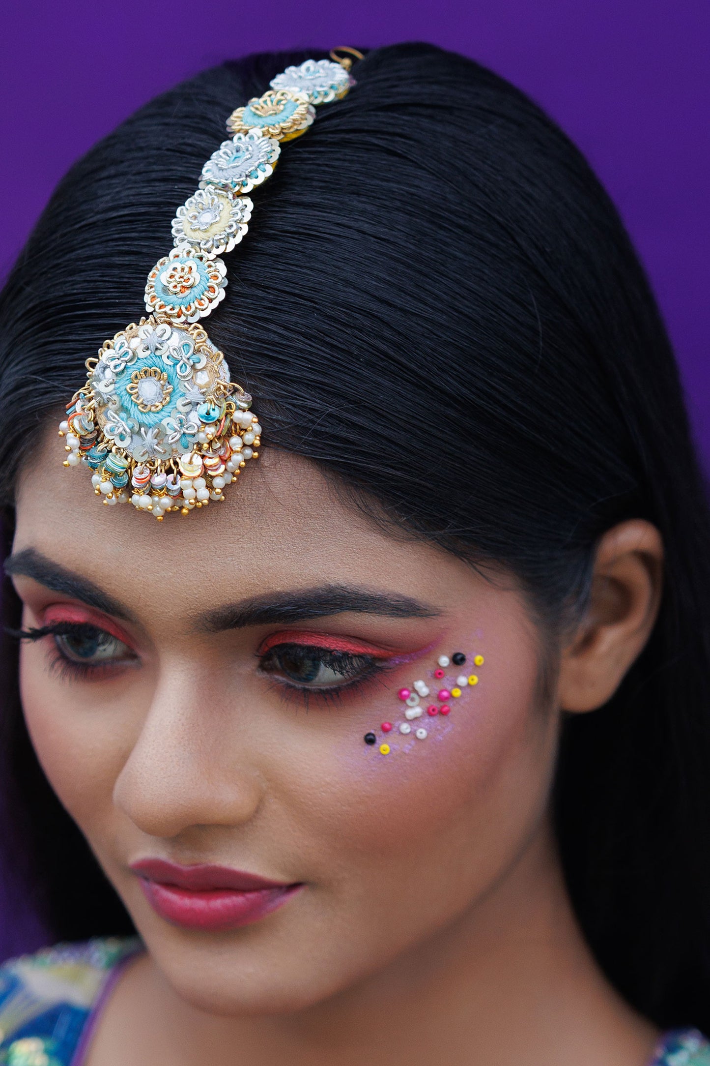 Floral Embroidered Choker Set