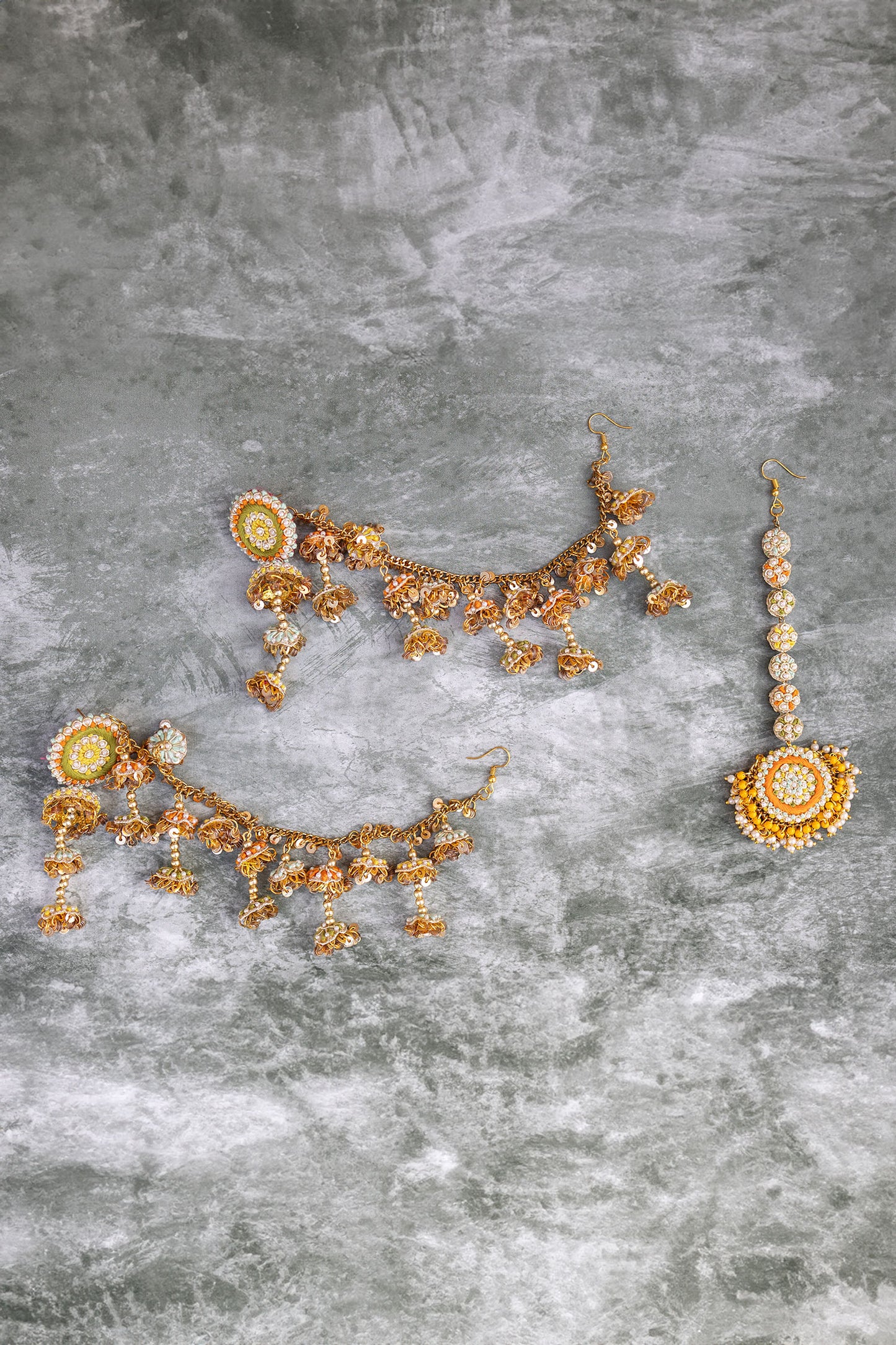 Floral Embroidered Choker Set
