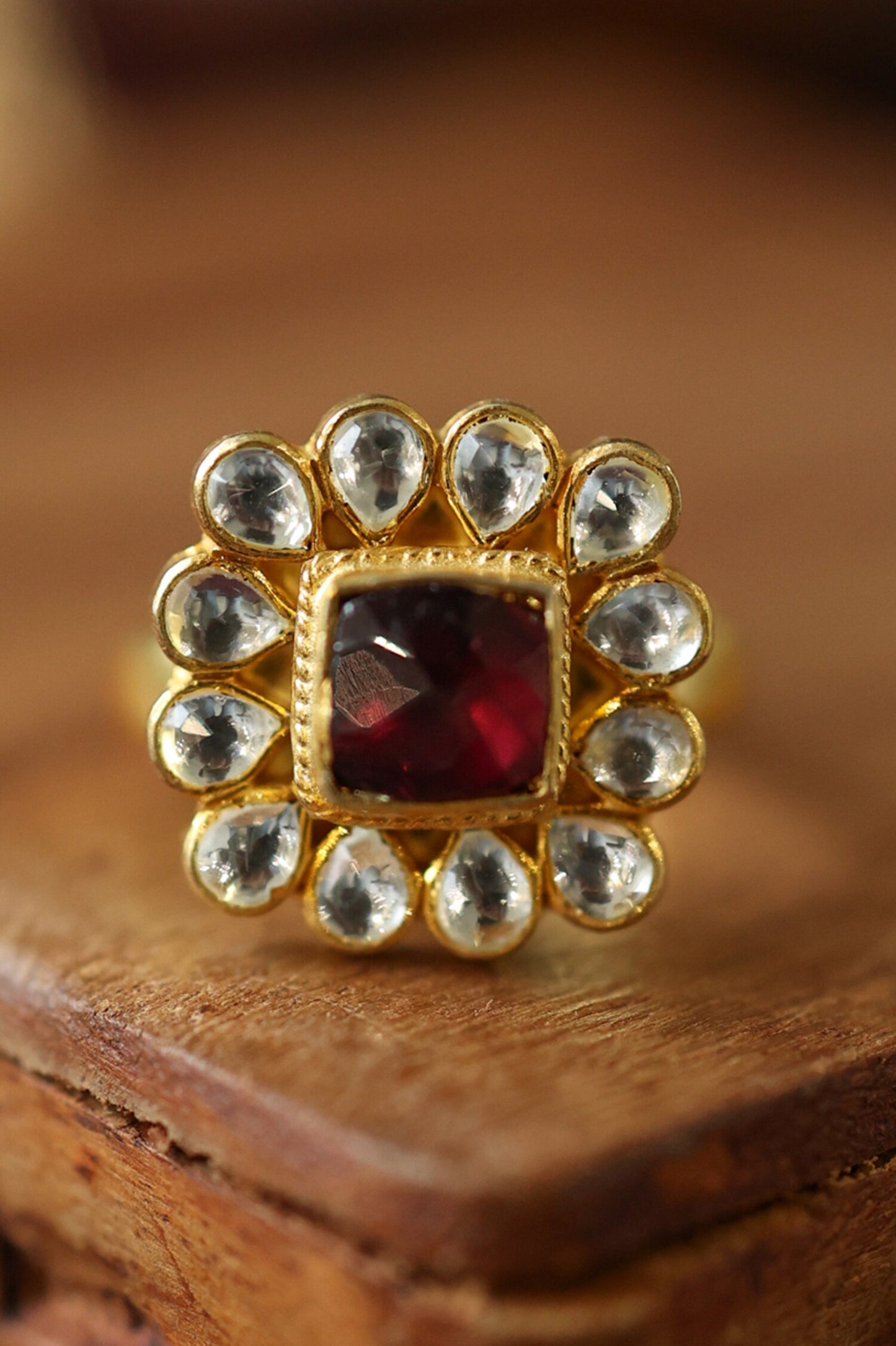 Kundan Stone Embellished Ring