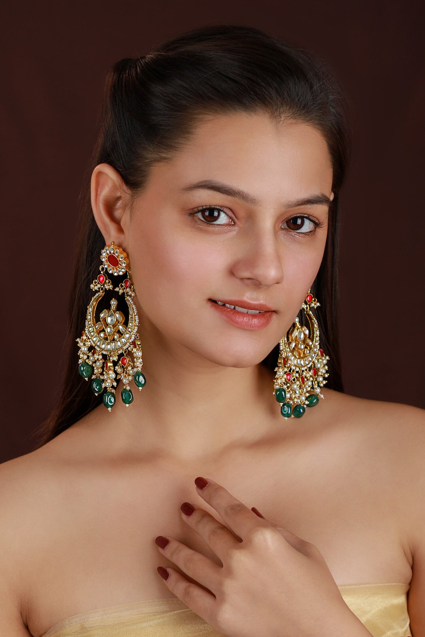Pearl & Stone Embellished Choker Set