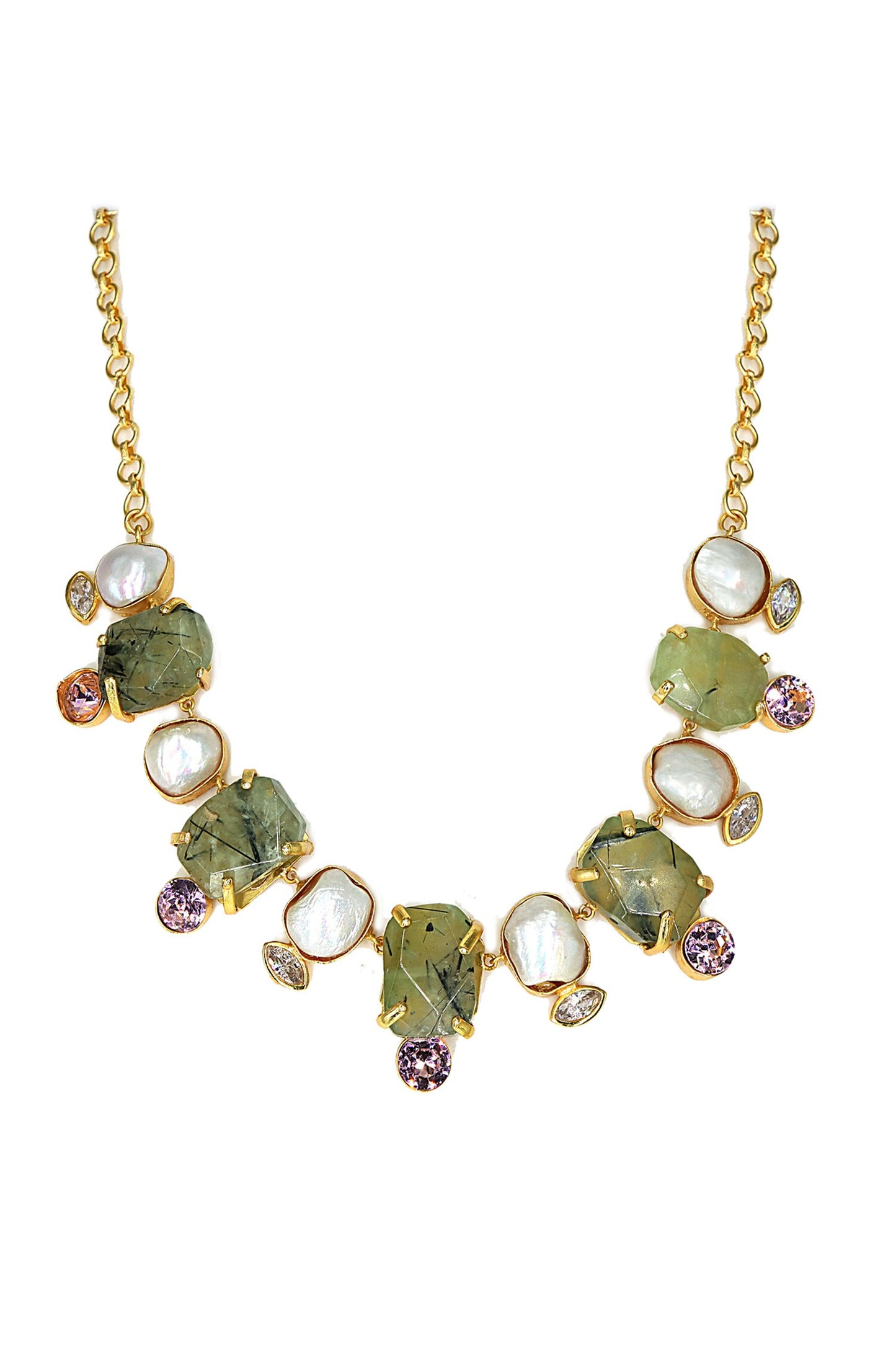 Stone Studded Brass Choker