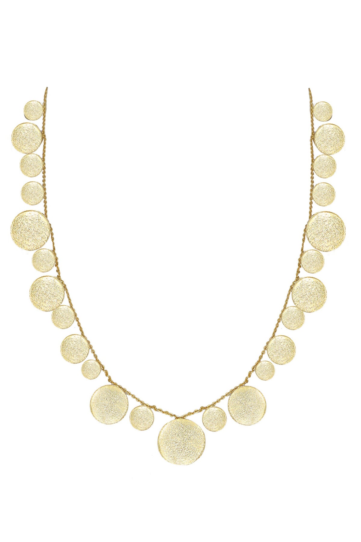 Hammered Coin Drop Necklace