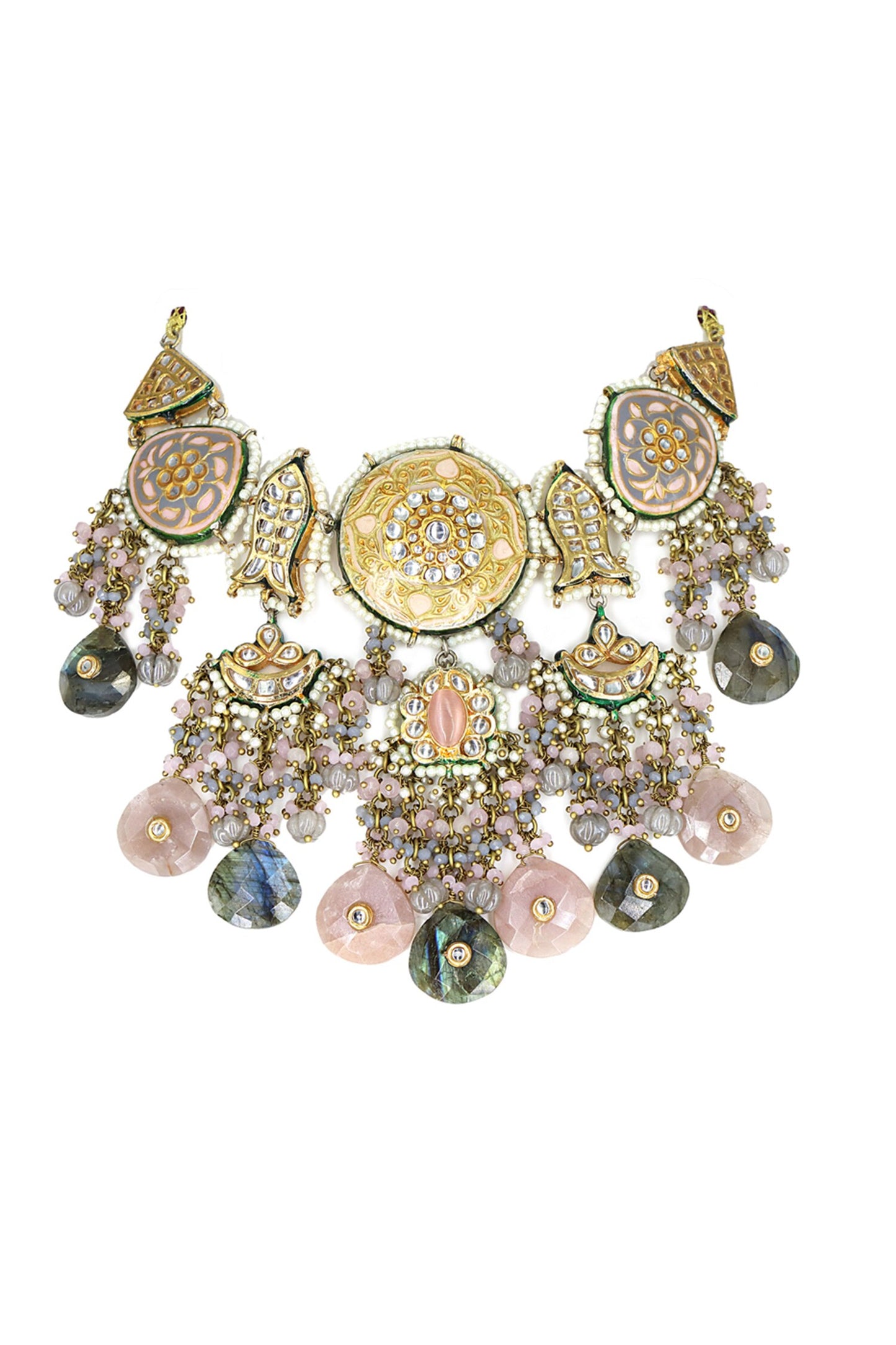 Kundan Embellished Necklace Set
