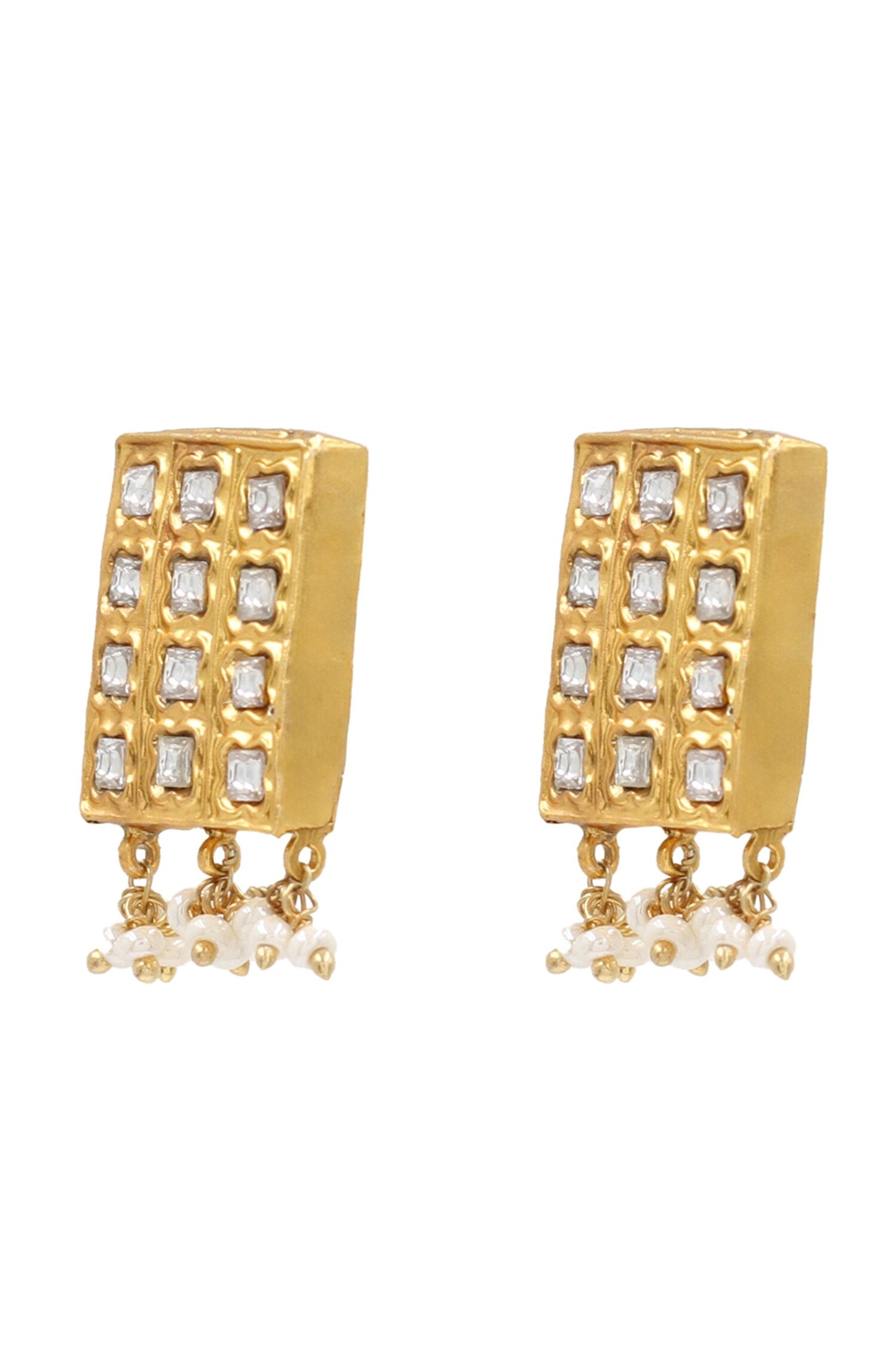 Kundan Beaded Drop Earrings