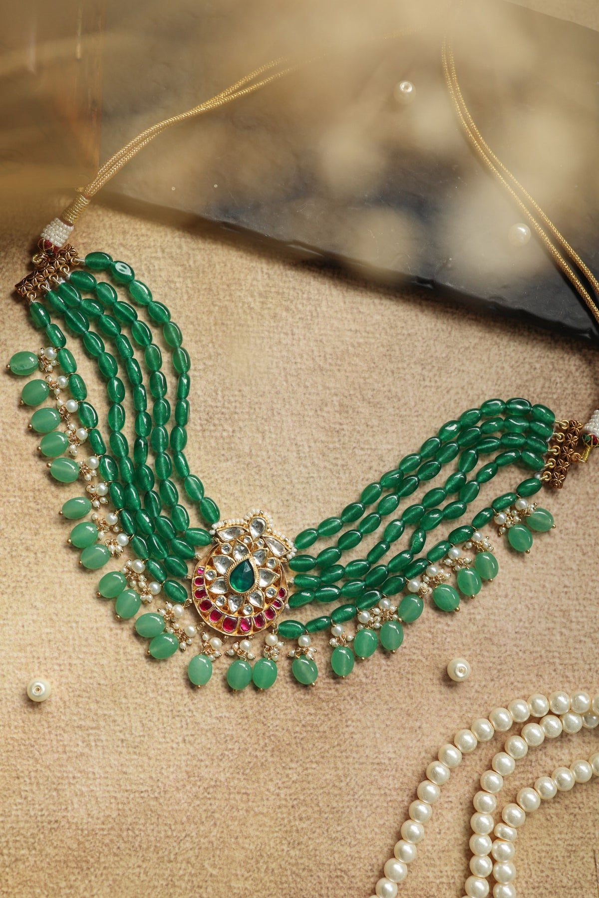 Kundan & Natural Stone Choker Necklace