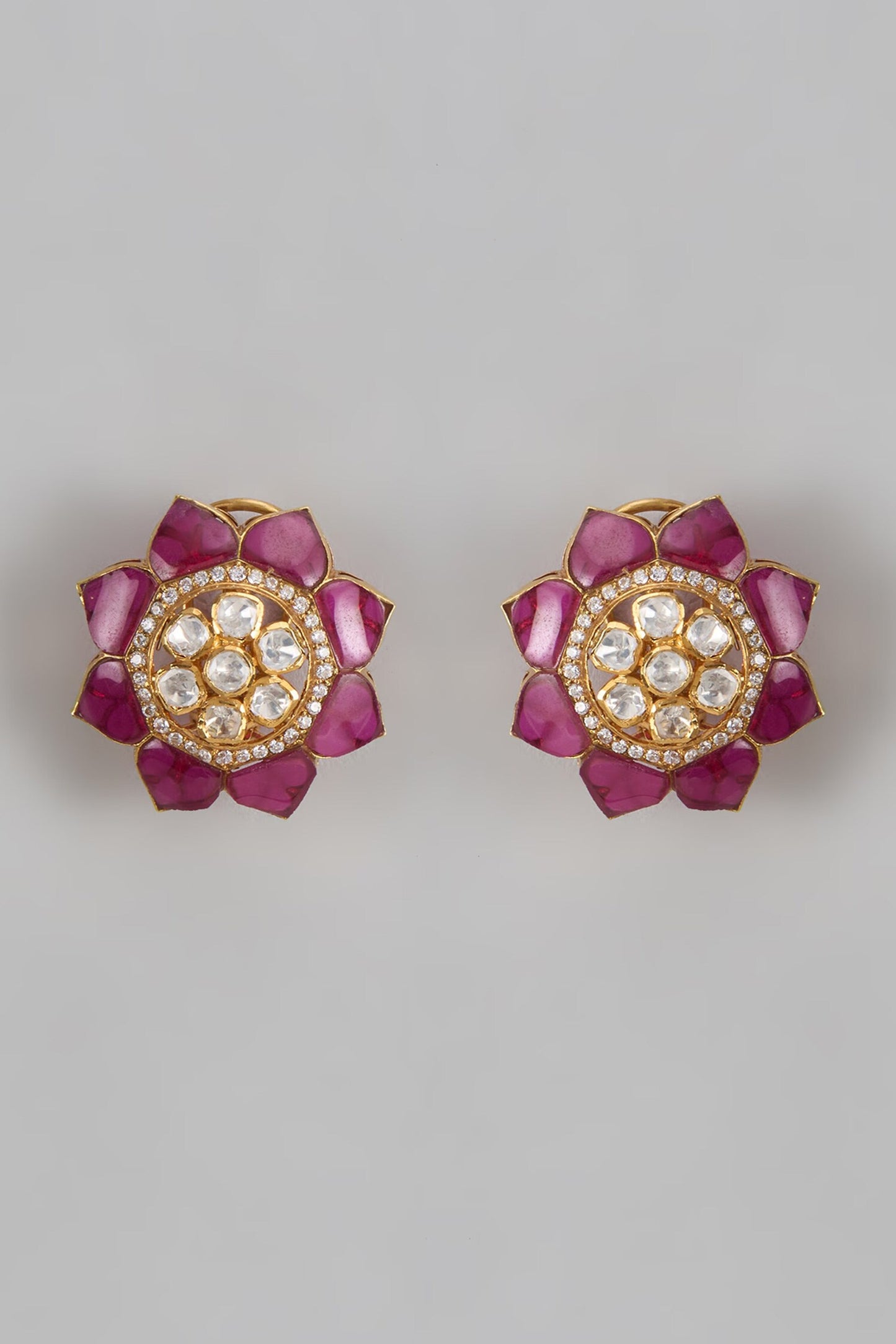 Fulia Moissanite Embellished Studs