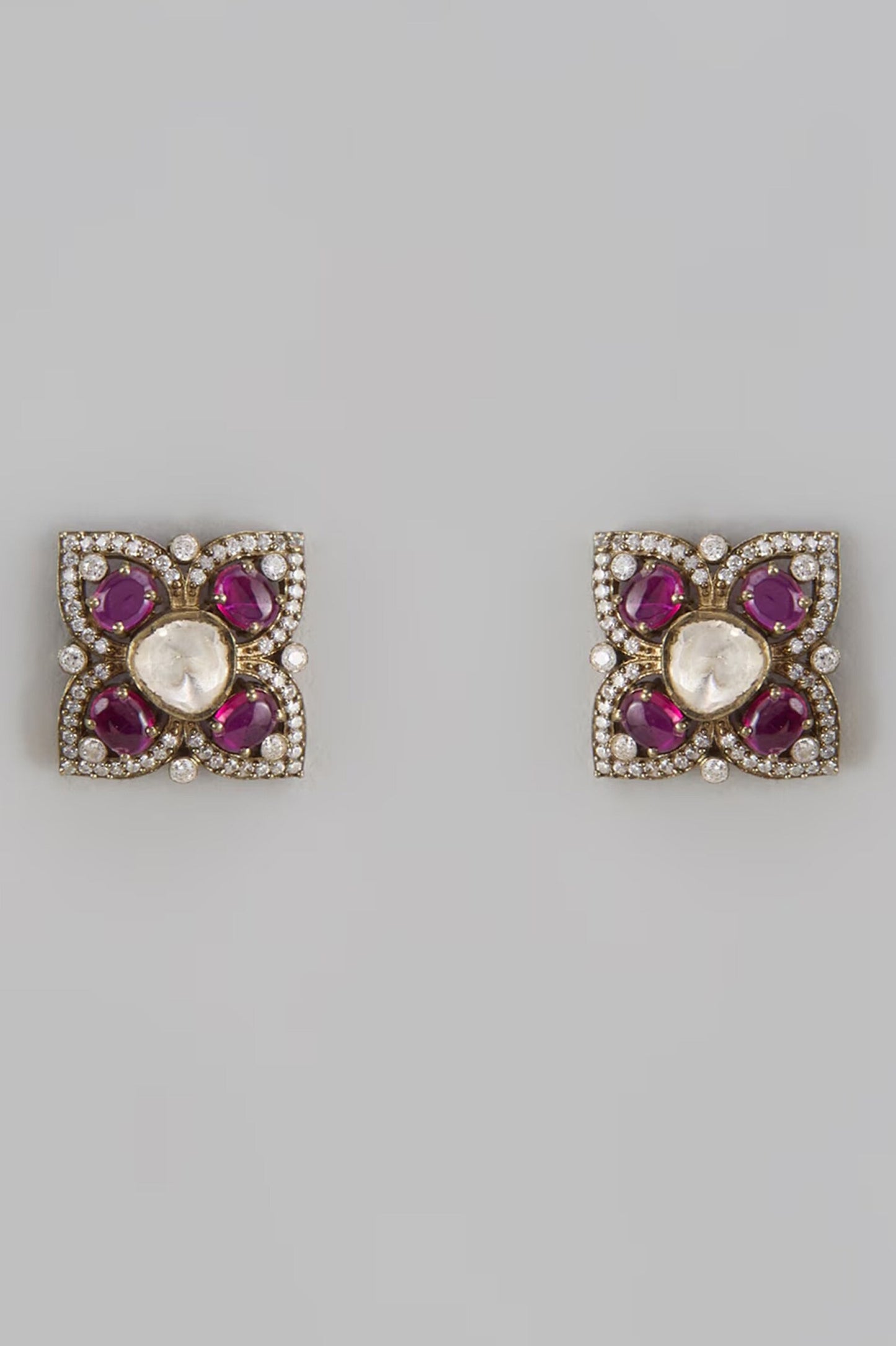 Nuri Victorian Moissanite Embellished Studs