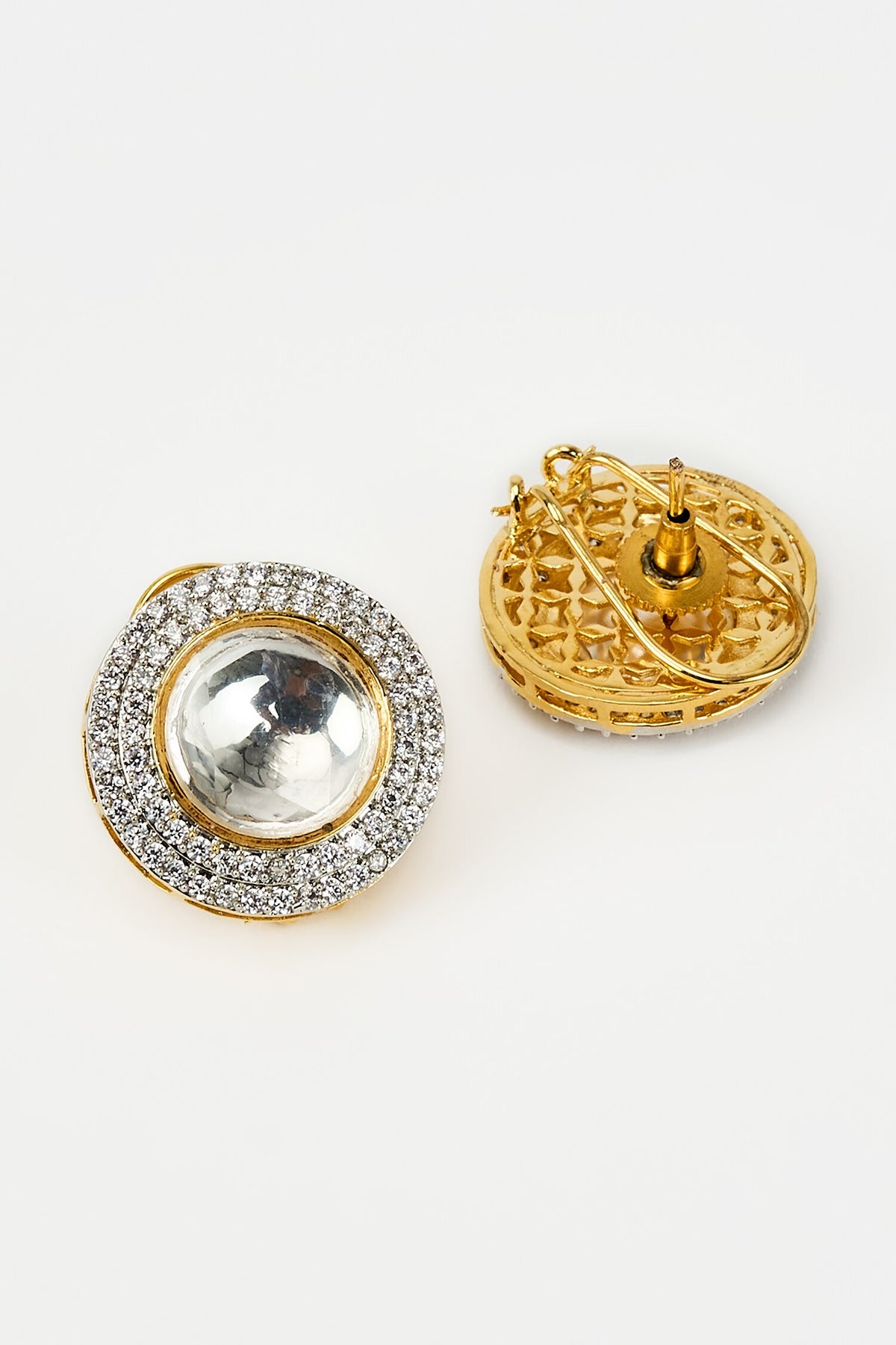 Cubic Zirconia Round Stud Earrings