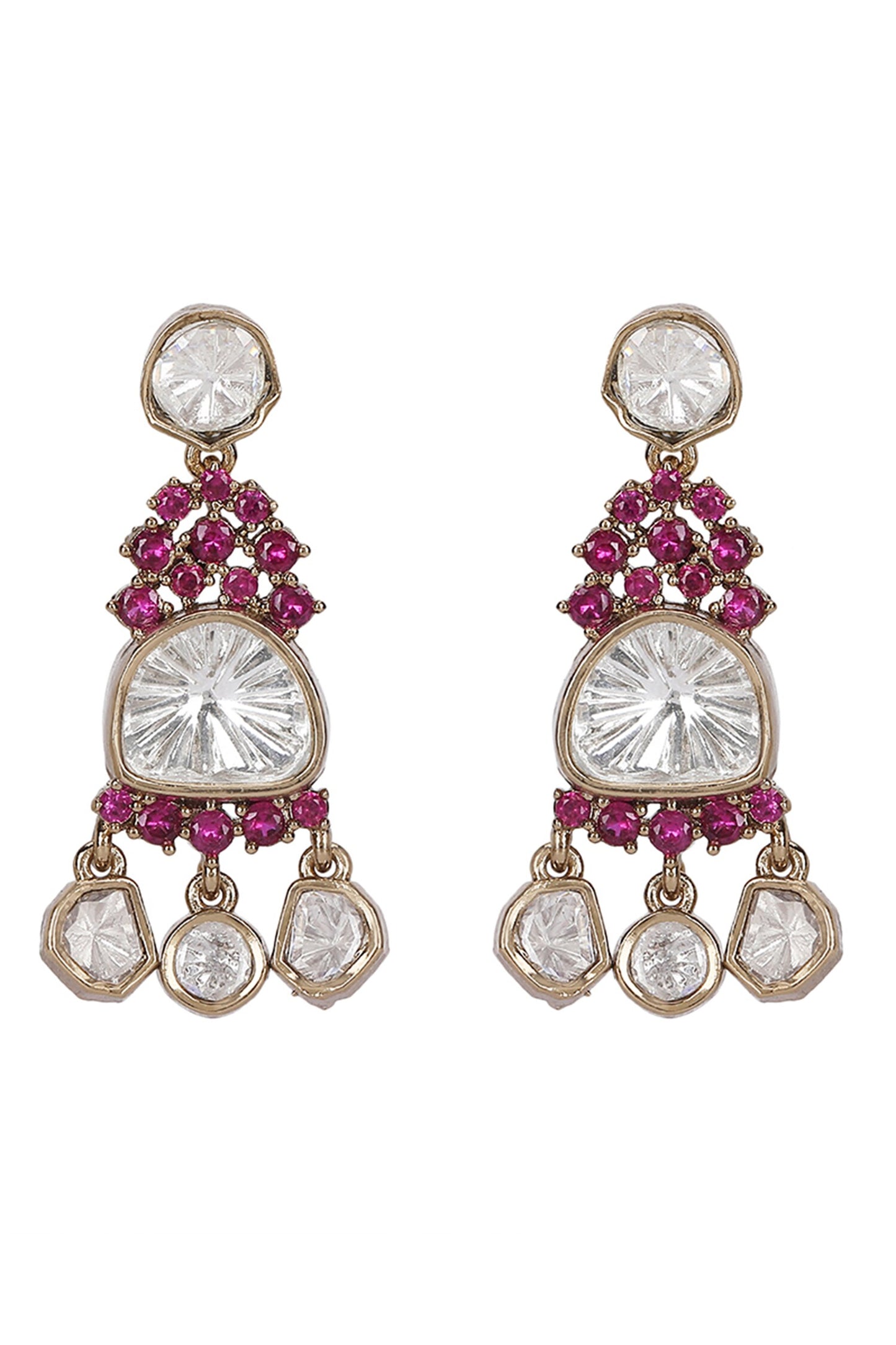 Kundan Ruby Embellished Necklace Set