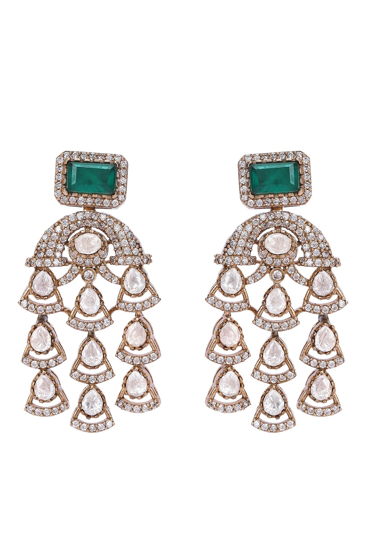 Kundan Green Bead Choker Necklace Set