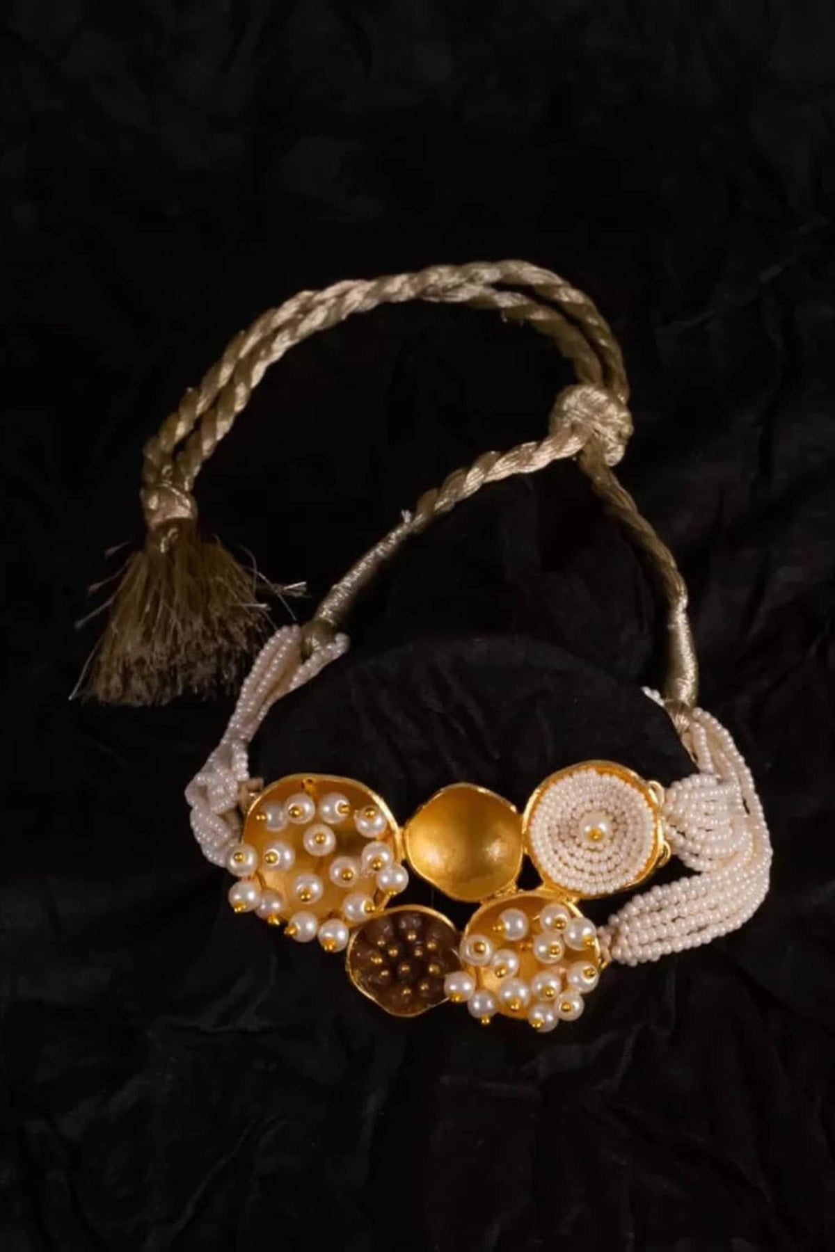 Vati Pearl Embellished Choker