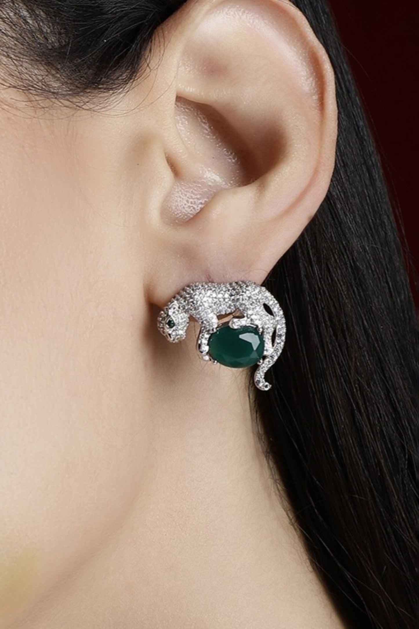 Gila Jaguar Shaped Stud Earrings