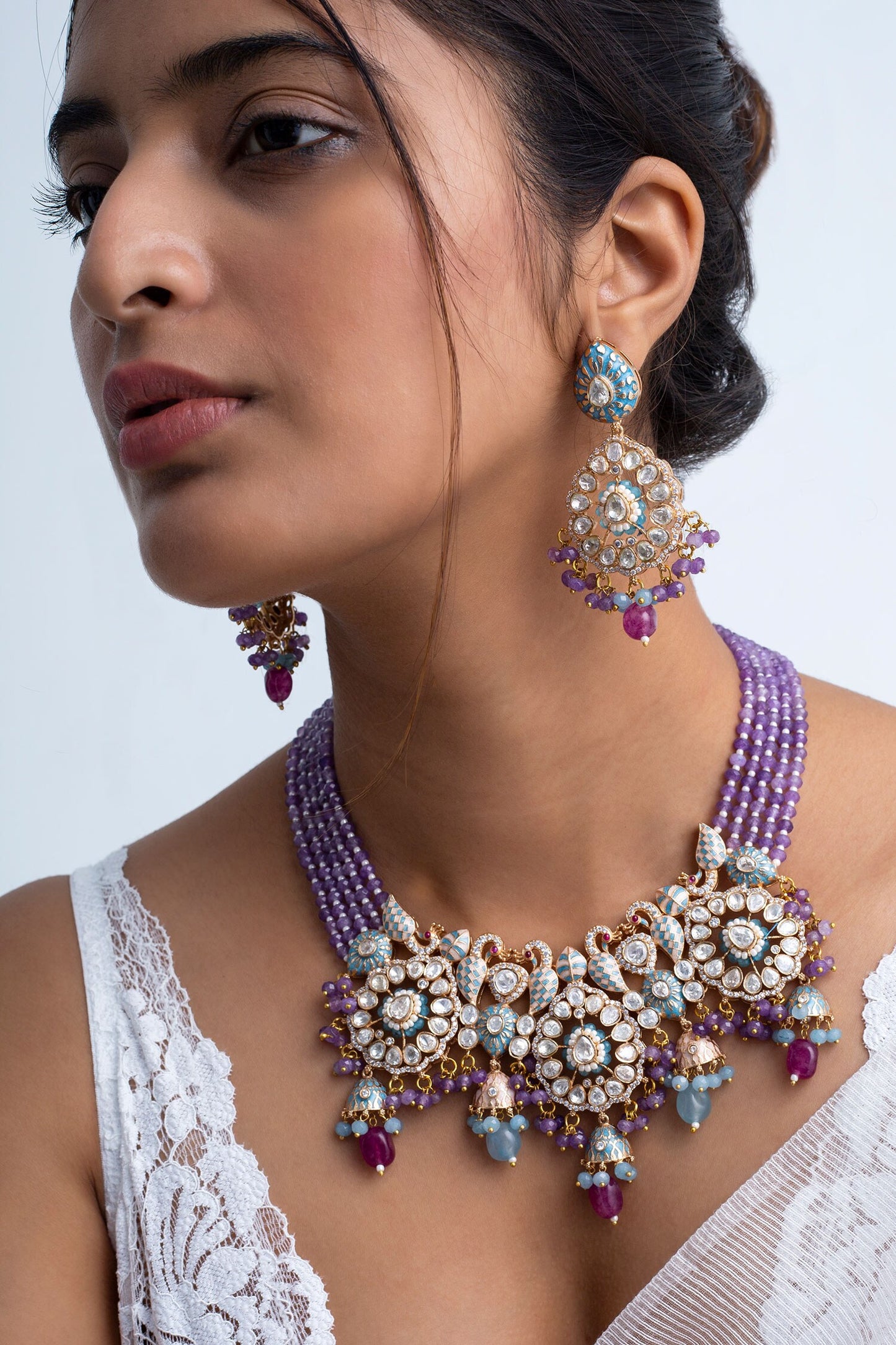 Bahar Embellished Necklace Set