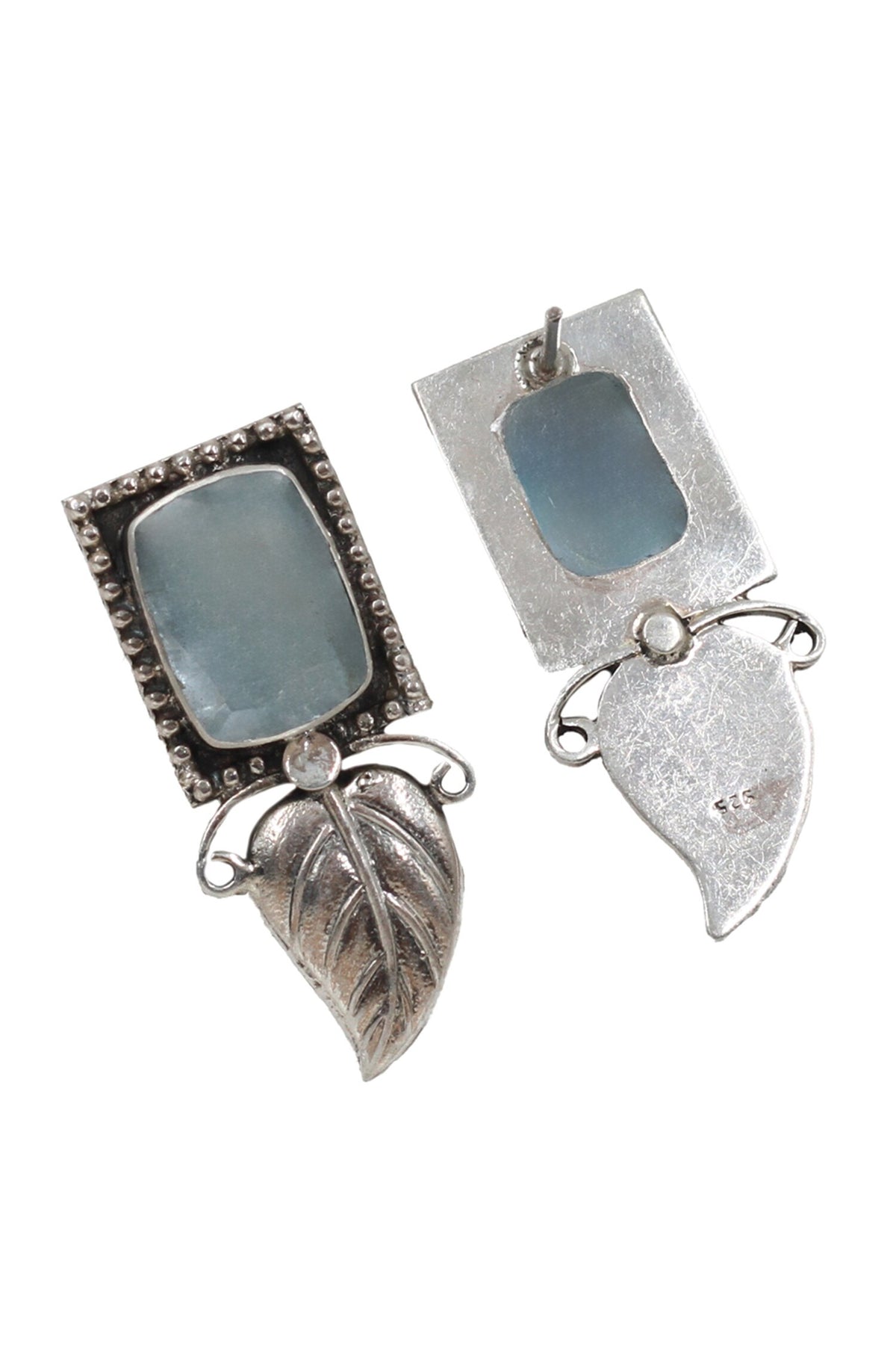 Hydro Stone Leaf Design Earrings