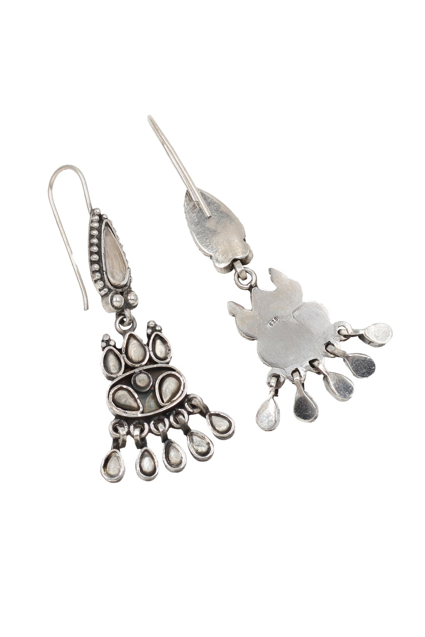 Hydro Stone Silver Danglers