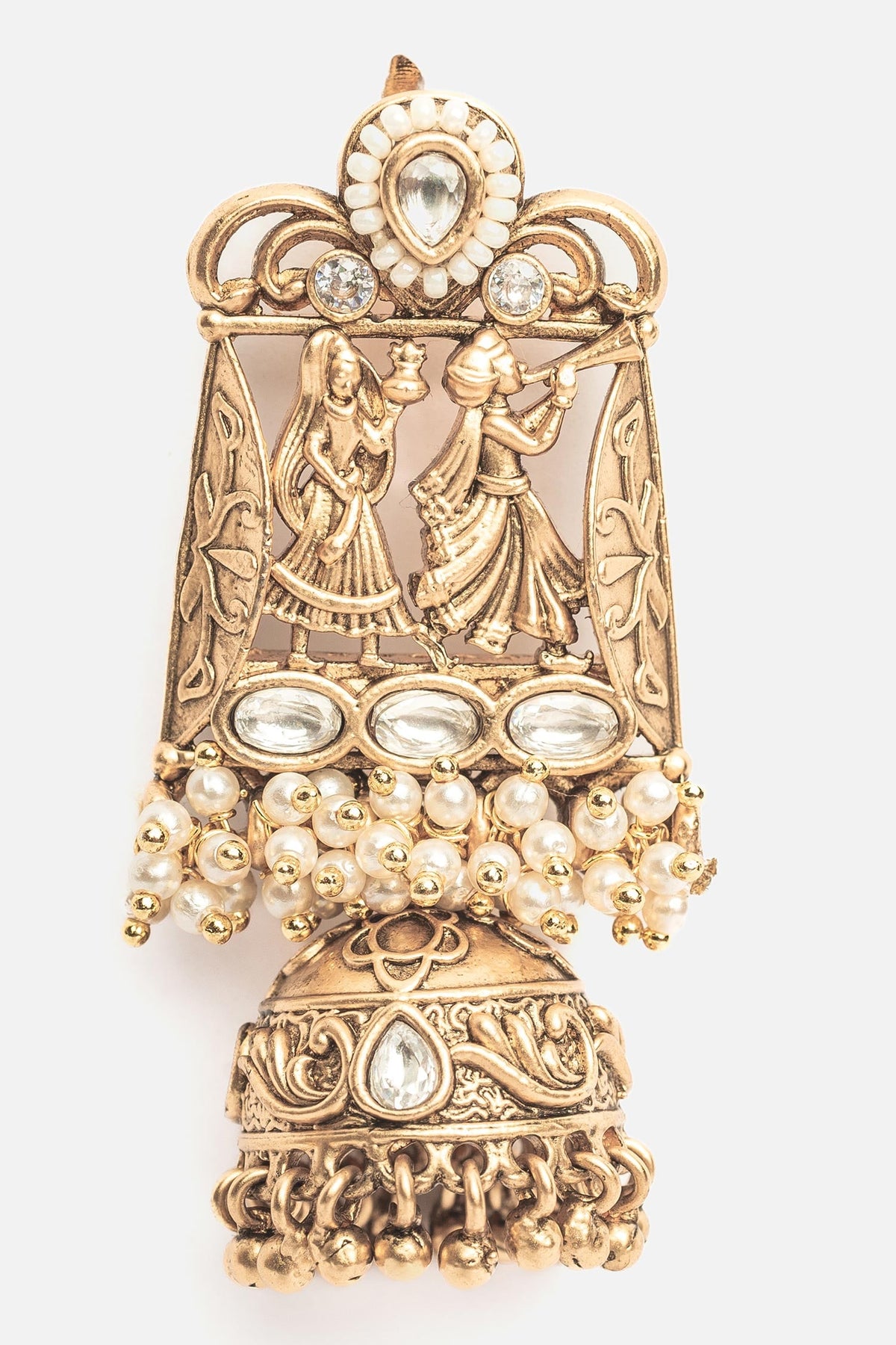Folklore Carved Jhumka Earrings