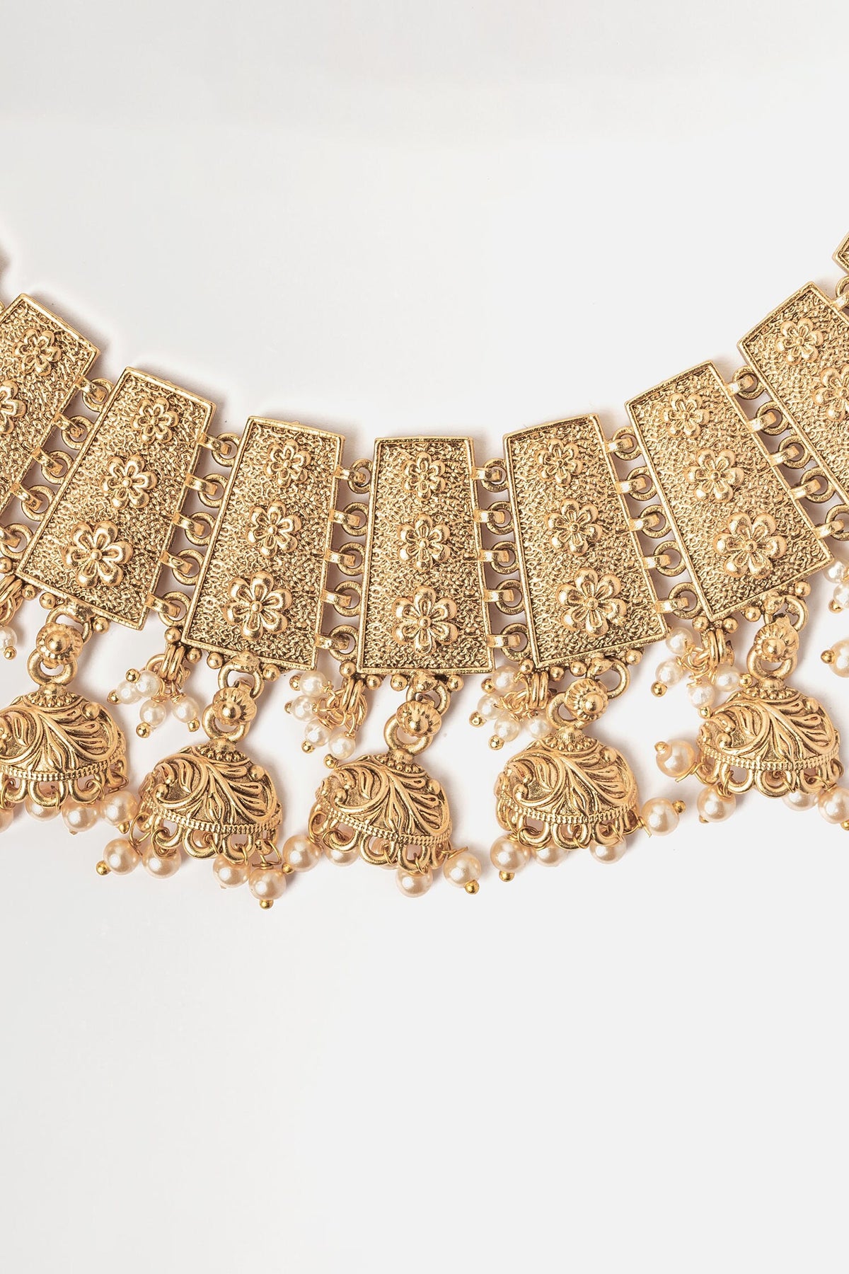 Phool Vine Carved Necklace Set