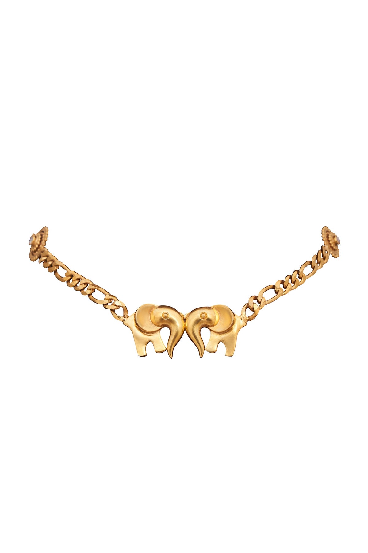 Haathi Shaped Silver Choker