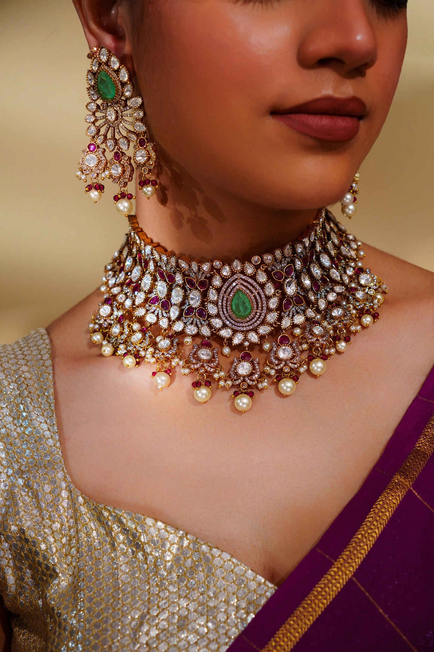Dramatic Kundan Necklace Set